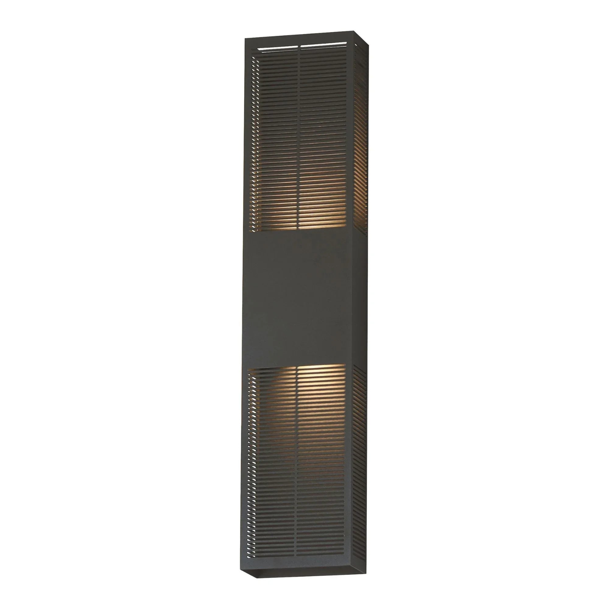 Grate 30" 2-Light LED Outdoor Wall Sconce, Architectural Bronze Finish