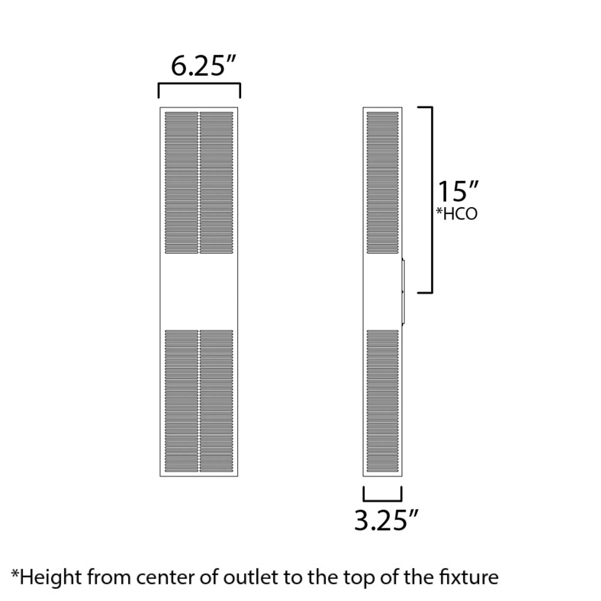 ET2 Lighting - Grate 30" 2-Light LED Outdoor Wall Sconce, Architectural Bronze Finish | Bees Lighting