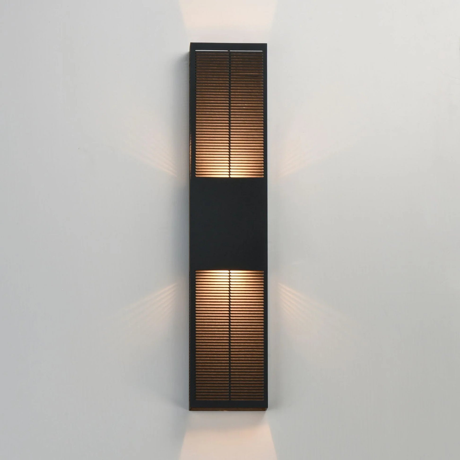ET2 Lighting - Grate 30" 2-Light LED Outdoor Wall Sconce, Black Finish | Bees Lighting