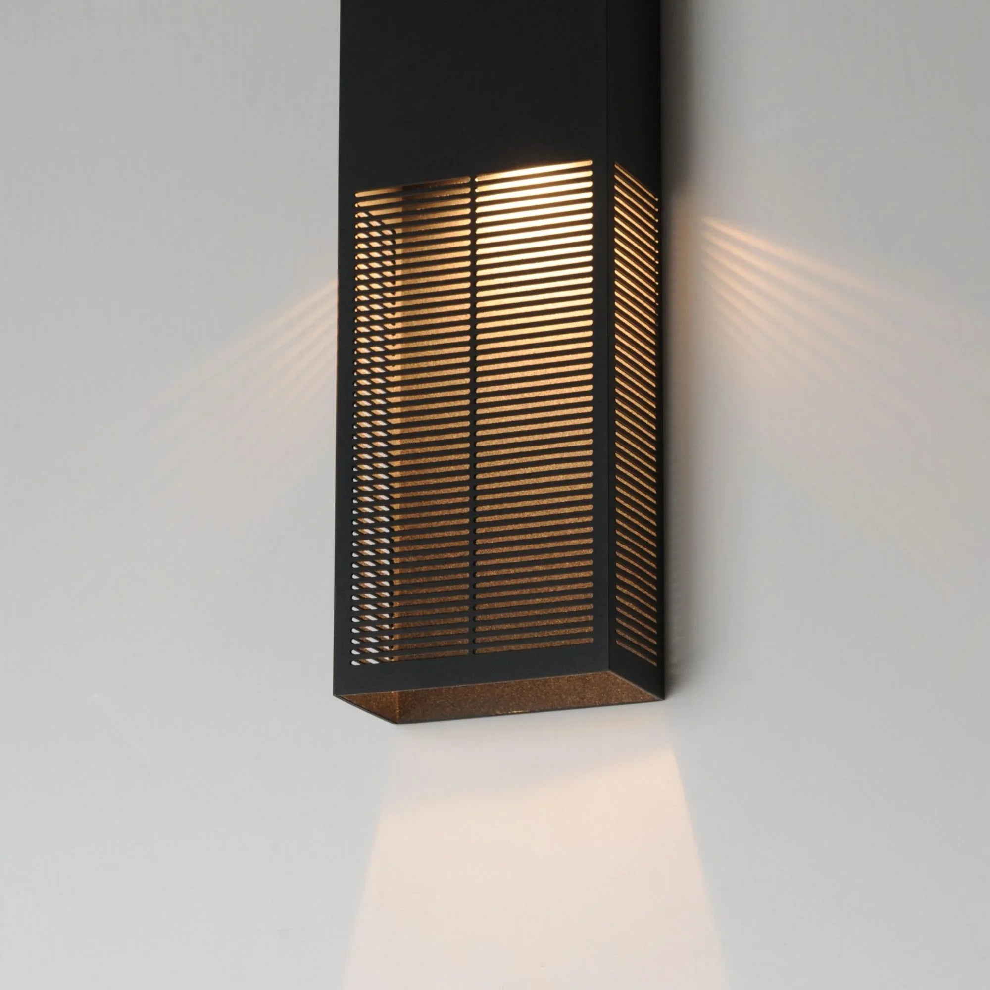 ET2 Lighting - Grate 30" 2-Light LED Outdoor Wall Sconce, Black Finish | Bees Lighting