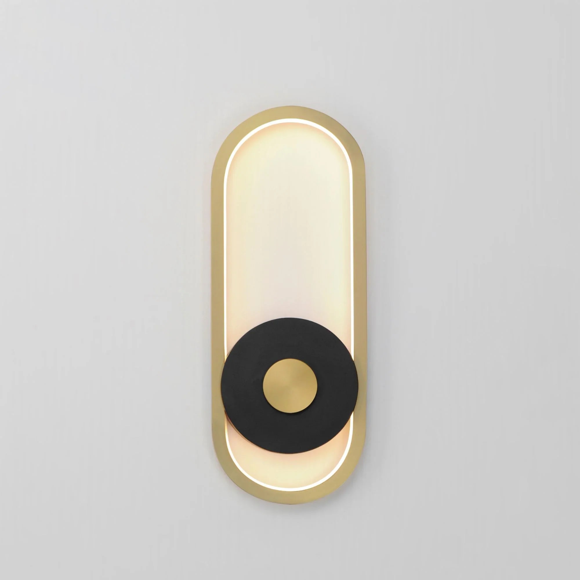 ET2 Lighting - Gravity 13" Small LED Outdoor Wall Sconce, Black & Gold Finish | Bees Lighting