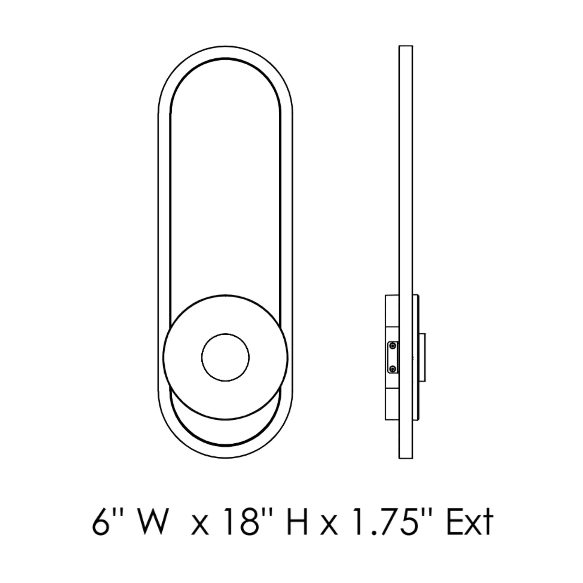 ET2 Lighting - Gravity 16" Medium LED Outdoor Wall Sconce, Black & Gold Finish | Bees Lighting