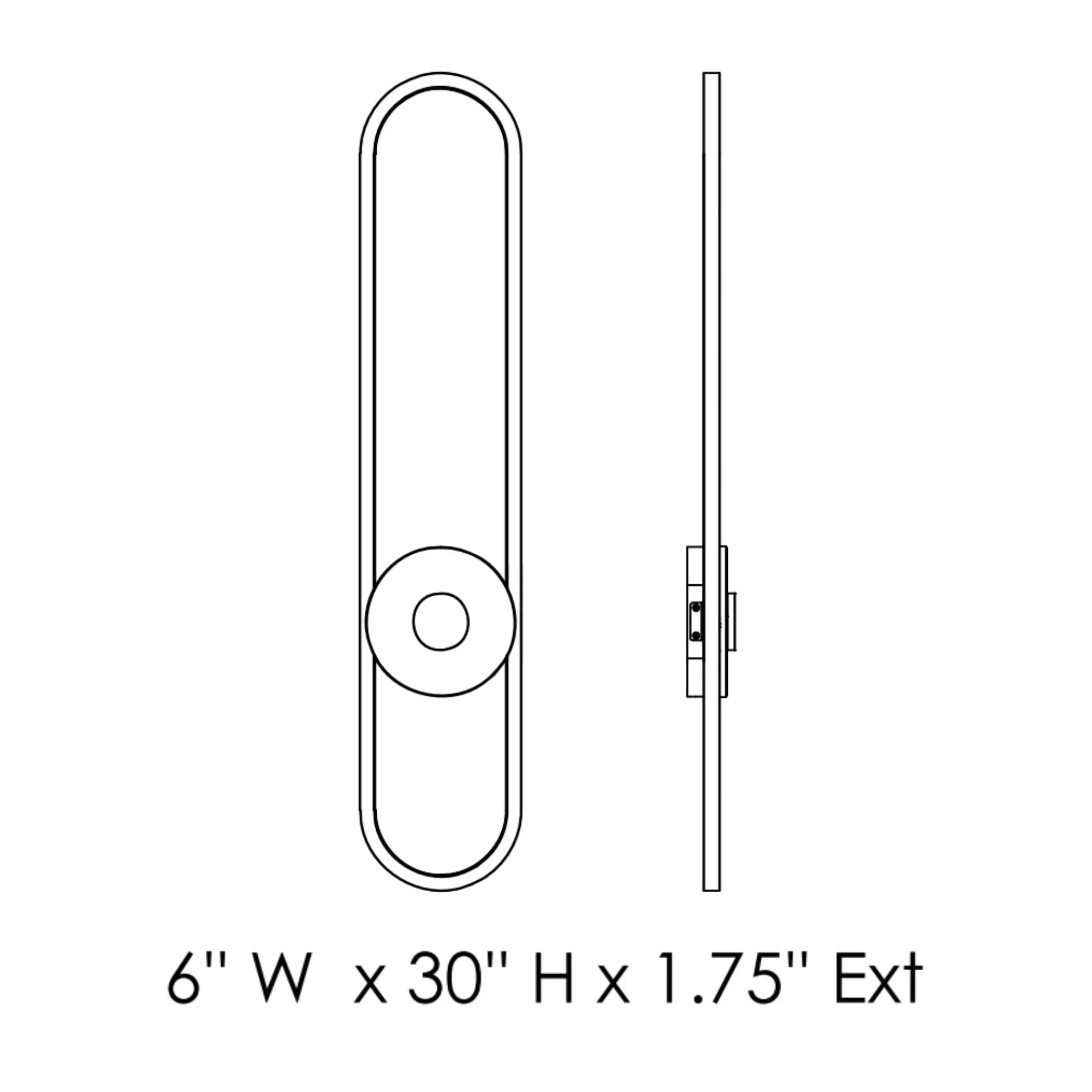 ET2 Lighting - Gravity 18" Large LED Outdoor Wall Sconce, Black & Gold Finish | Bees Lighting