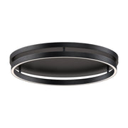 Groove WiZ 25" LED Flush Mount, Black Finish