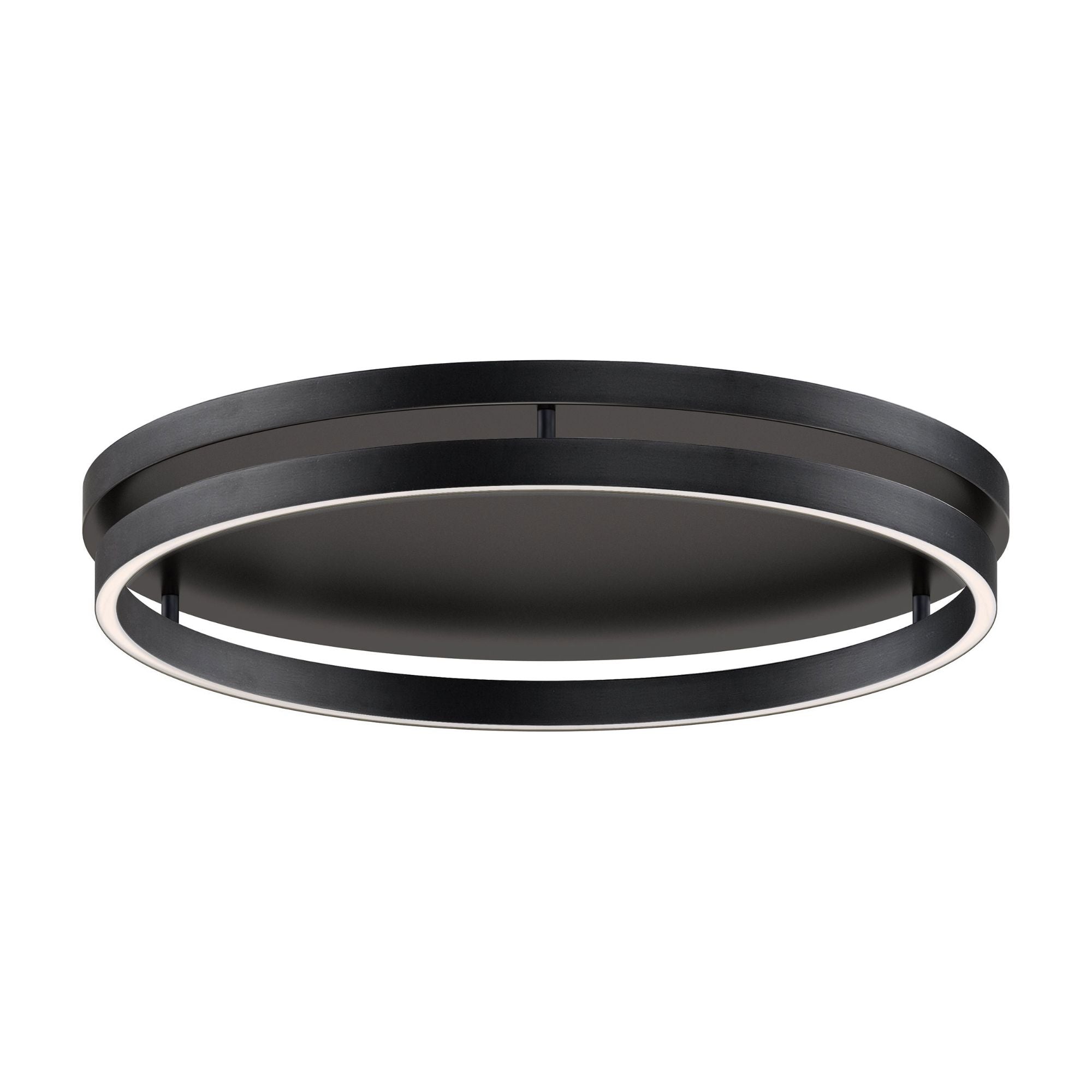Groove WiZ 25" LED Flush Mount, Black Finish