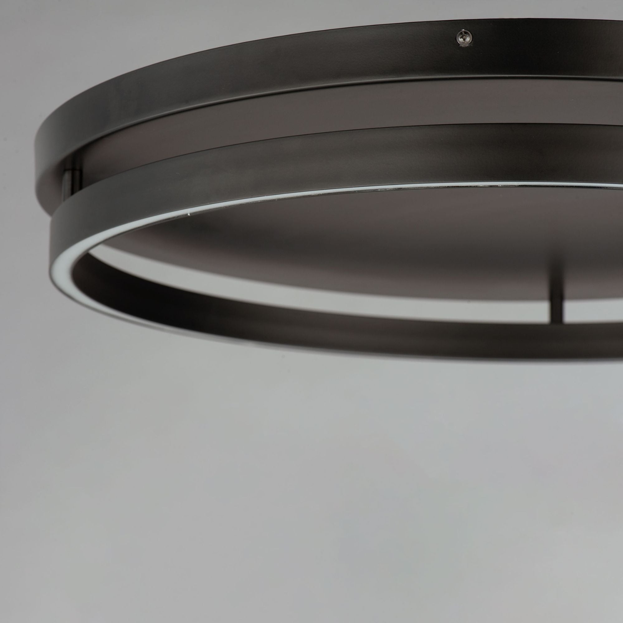 Groove WiZ 25" LED Flush Mount, Black Finish