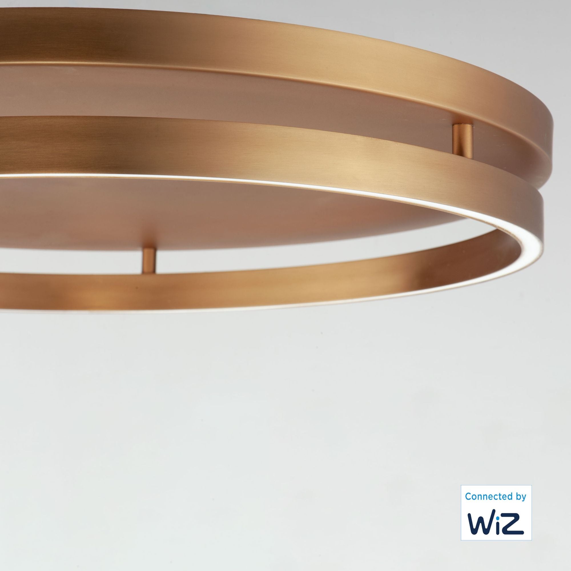 Groove WiZ 25" LED Flush Mount, Gold Finish