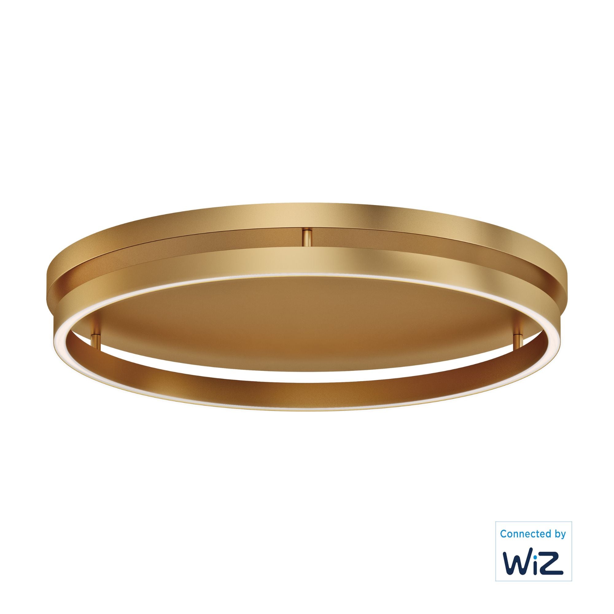 Groove WiZ 25" LED Flush Mount, Gold Finish
