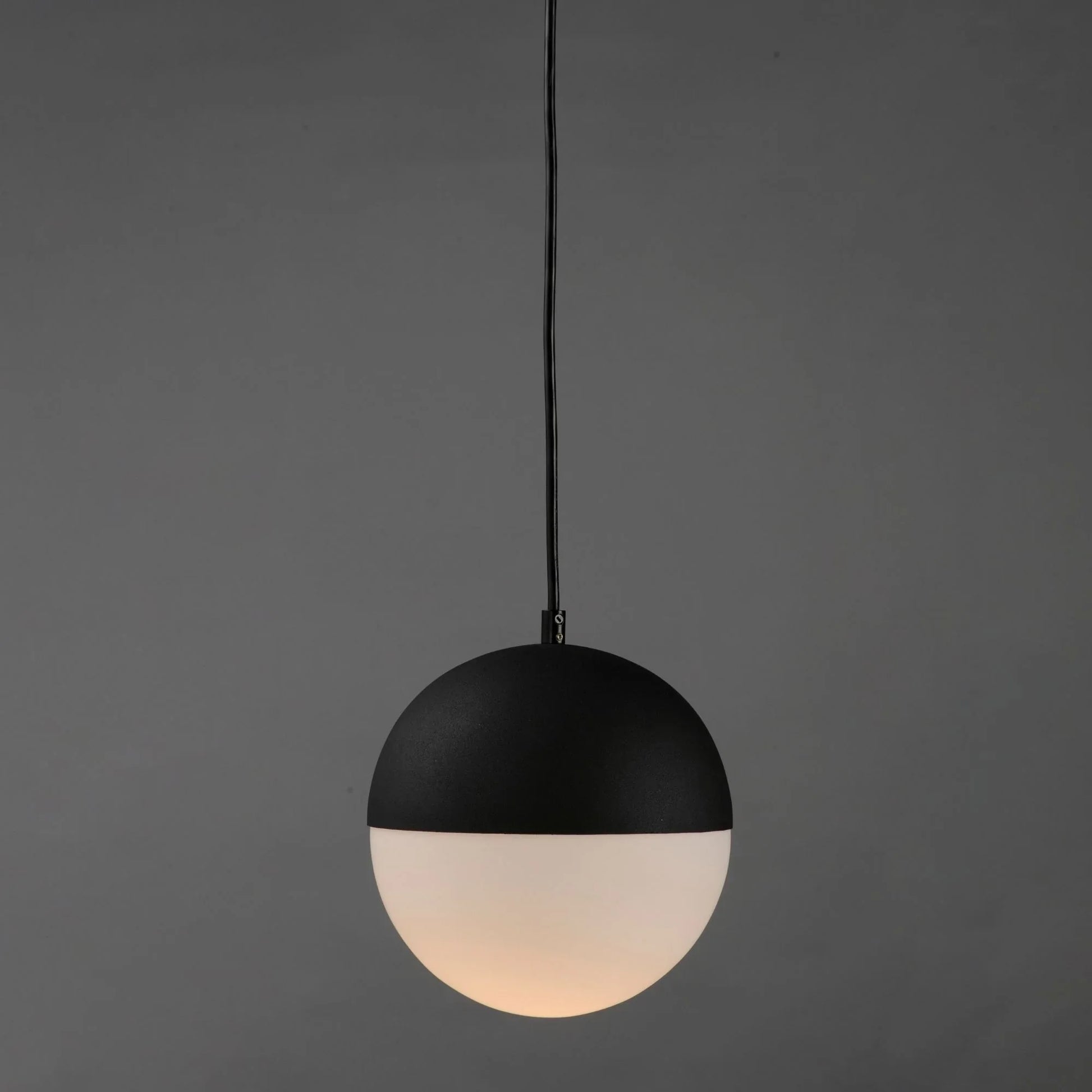 ET2 Lighting - Half Moon 9" Medium LED Pendant, Black Finish | Bees Lighting