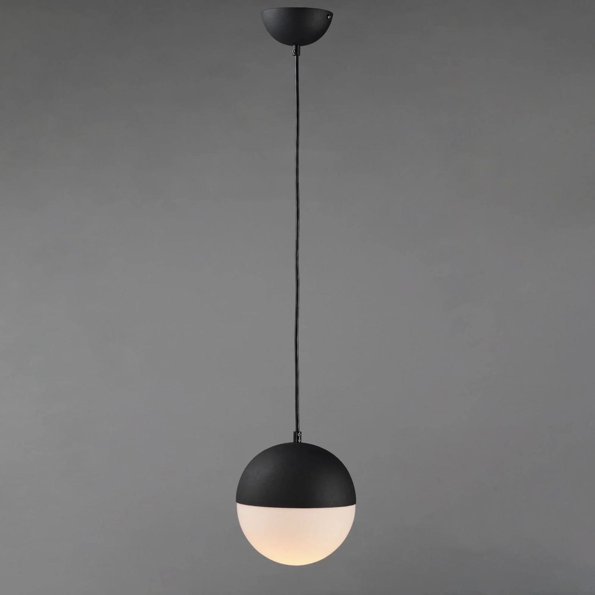 ET2 Lighting - Half Moon 9" Medium LED Pendant, Black Finish | Bees Lighting