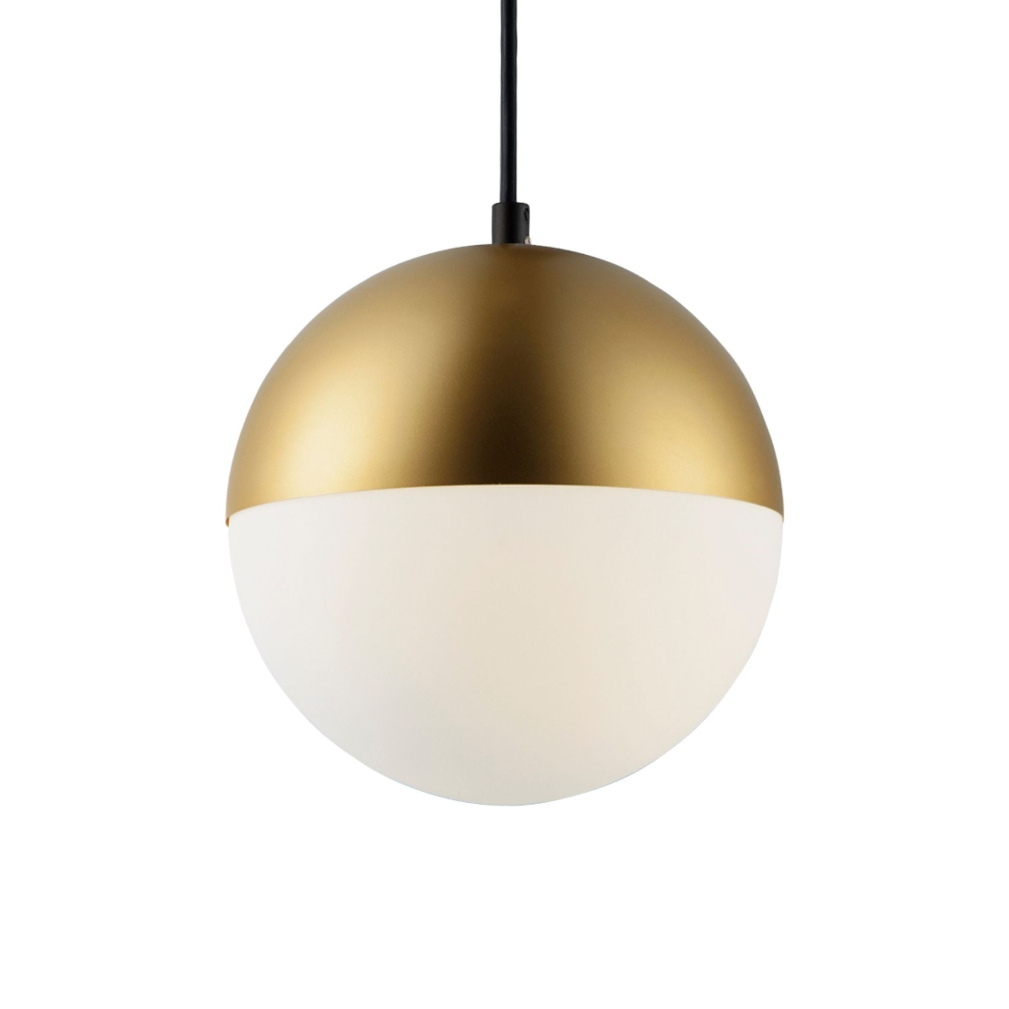 Half Moon 9" Medium LED Pendant, Metallic Gold Finish