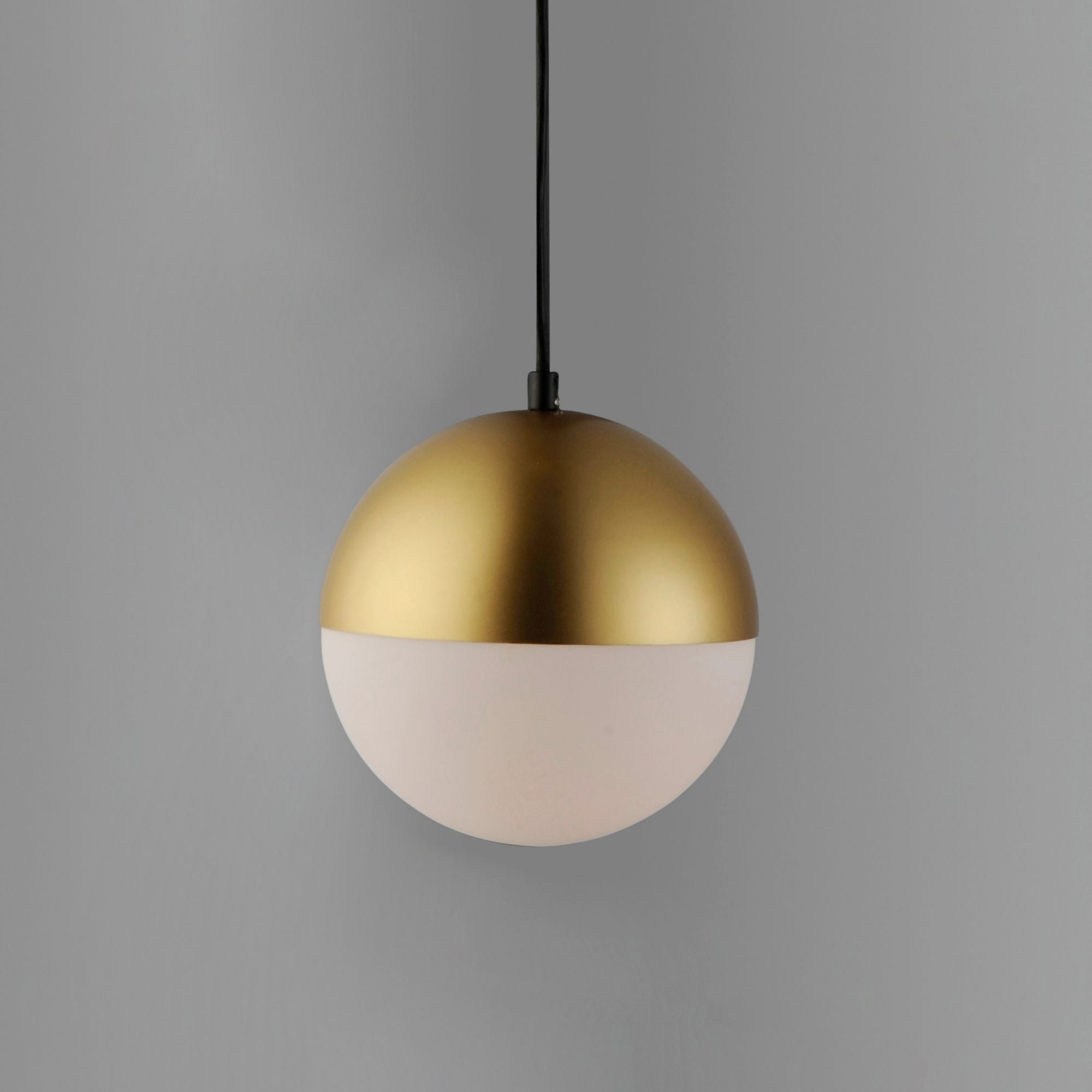 Half Moon 9" Medium LED Pendant, Metallic Gold Finish