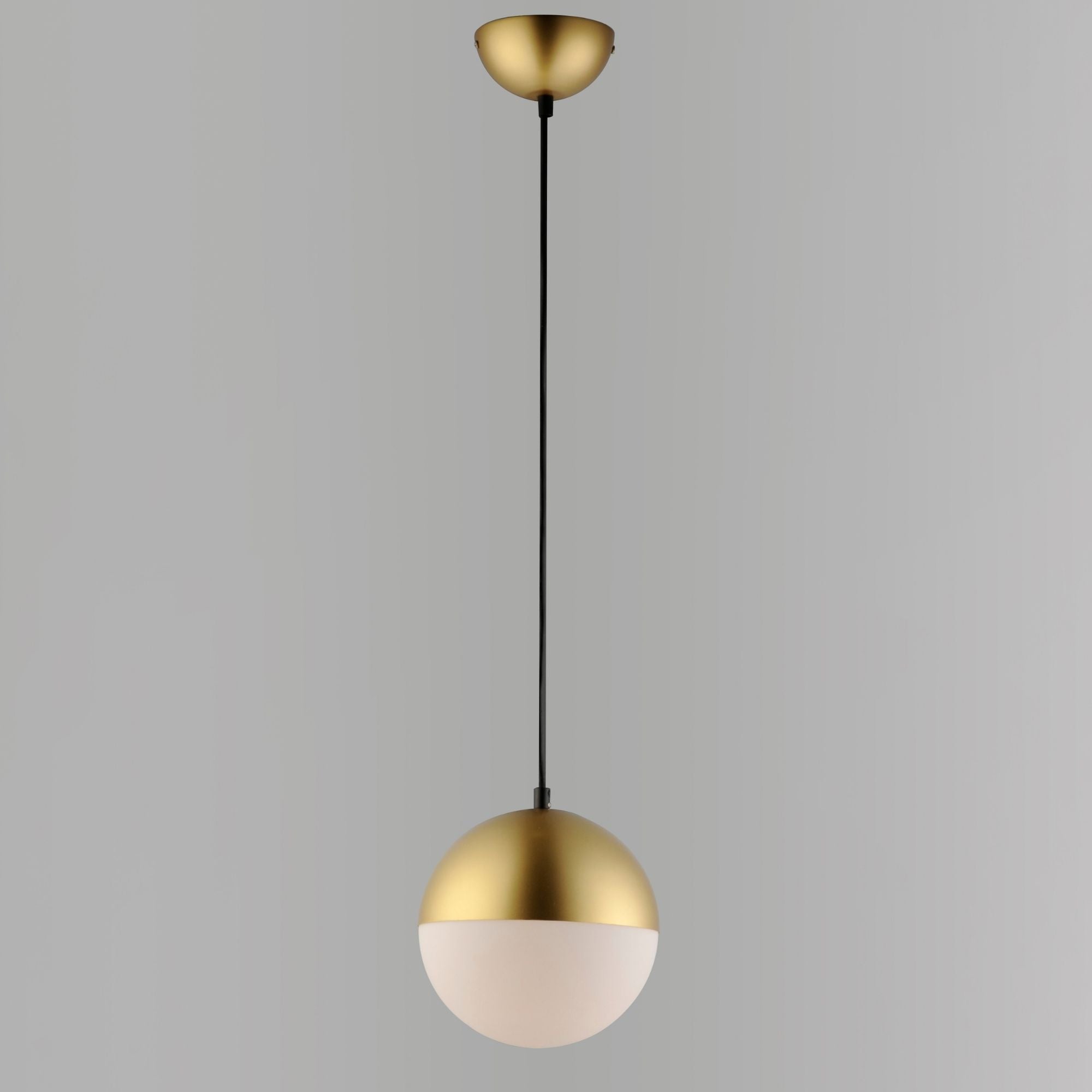 Half Moon 9" Medium LED Pendant, Metallic Gold Finish