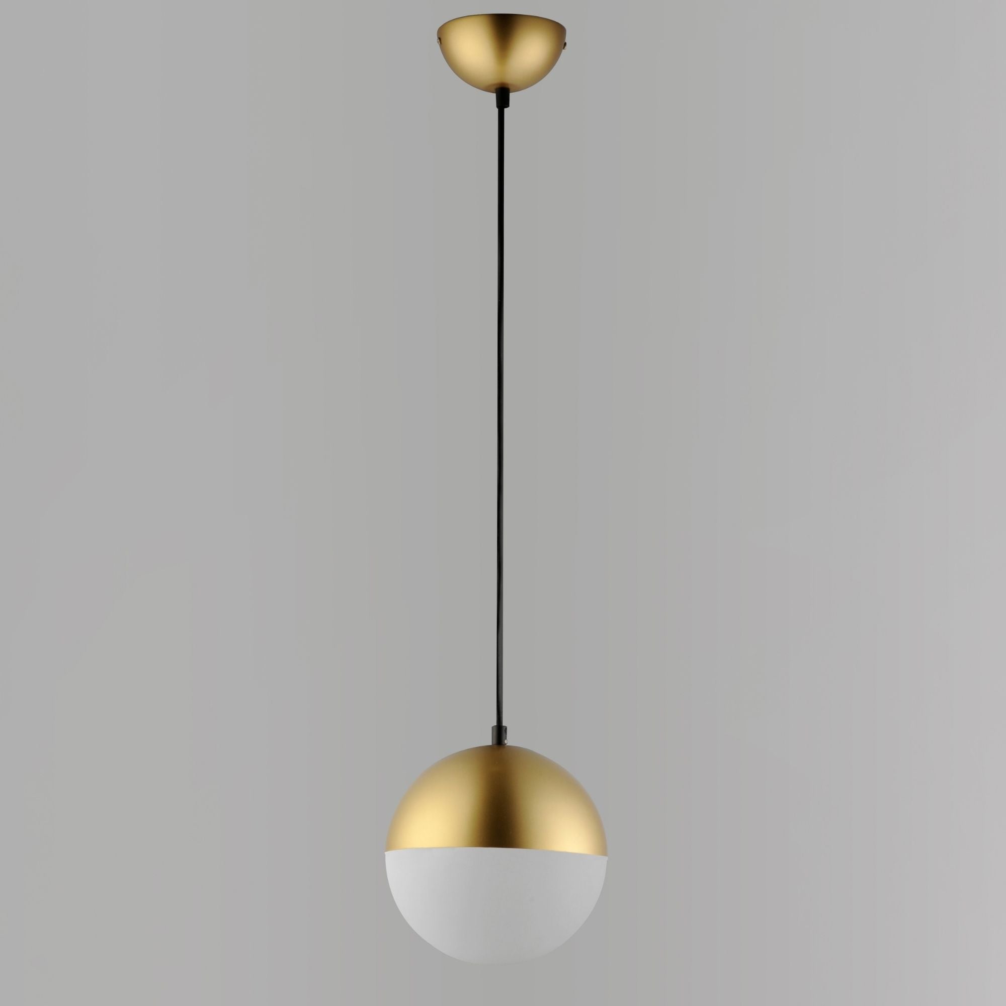 Half Moon 9" Medium LED Pendant, Metallic Gold Finish