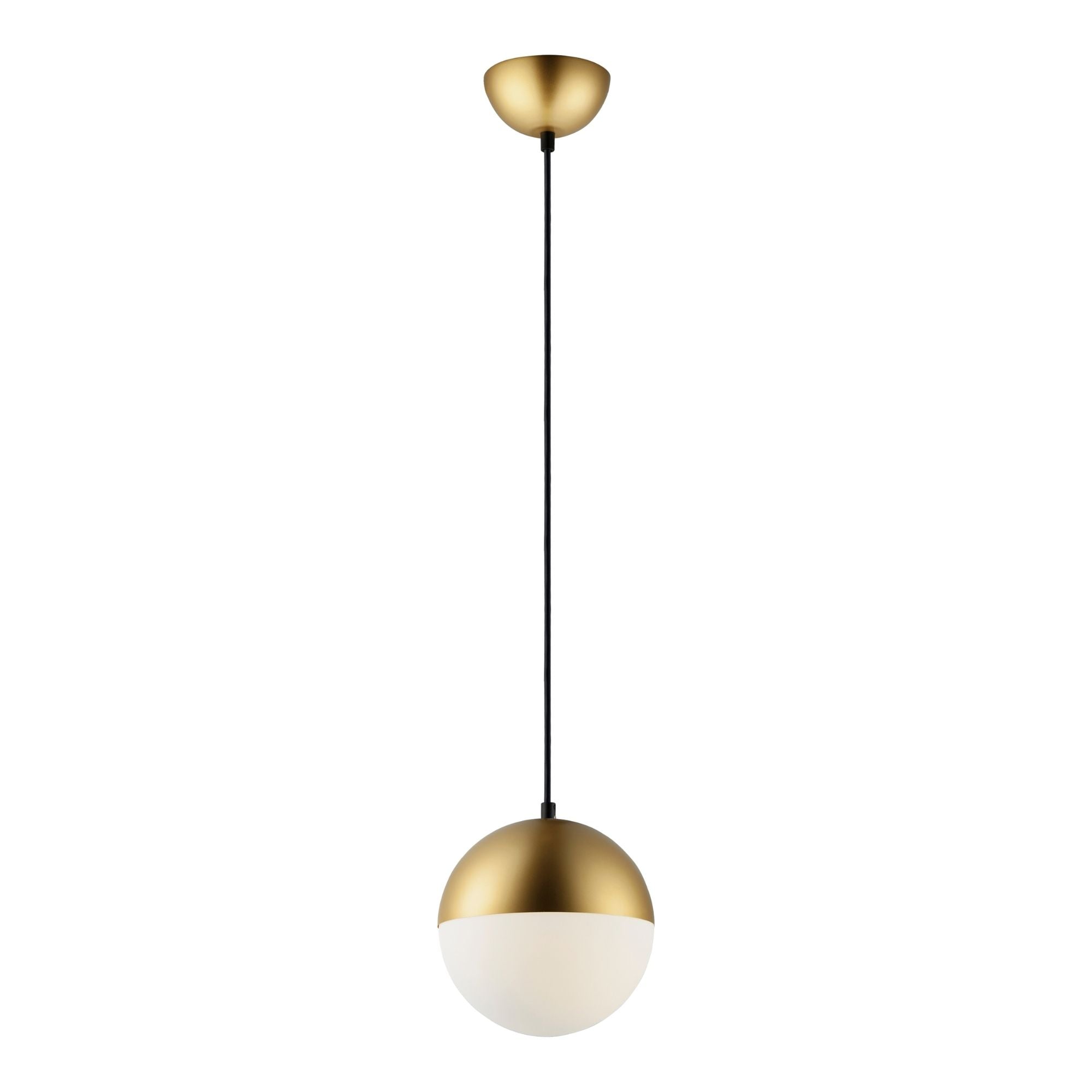 Half Moon 9" Medium LED Pendant, Metallic Gold Finish