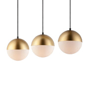 ET2 Lighting - Half Moon 30" 3-Light LED Linear Pendant, Metallic Gold Finish | Bees Lighting