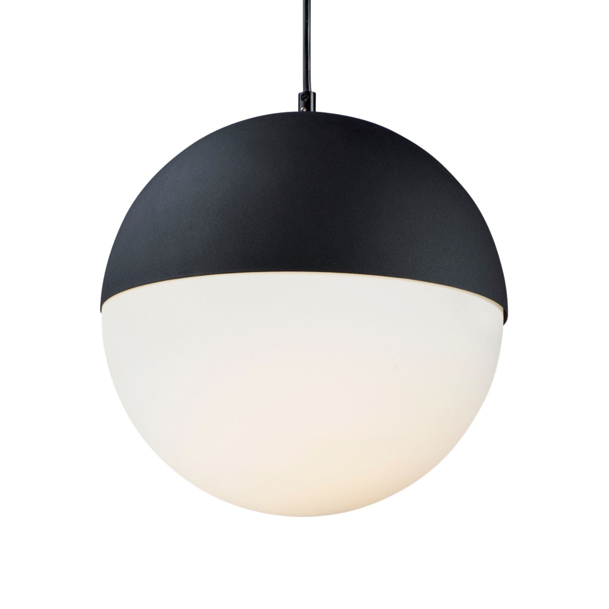 Half Moon 12" Large LED Pendant, Black Finish