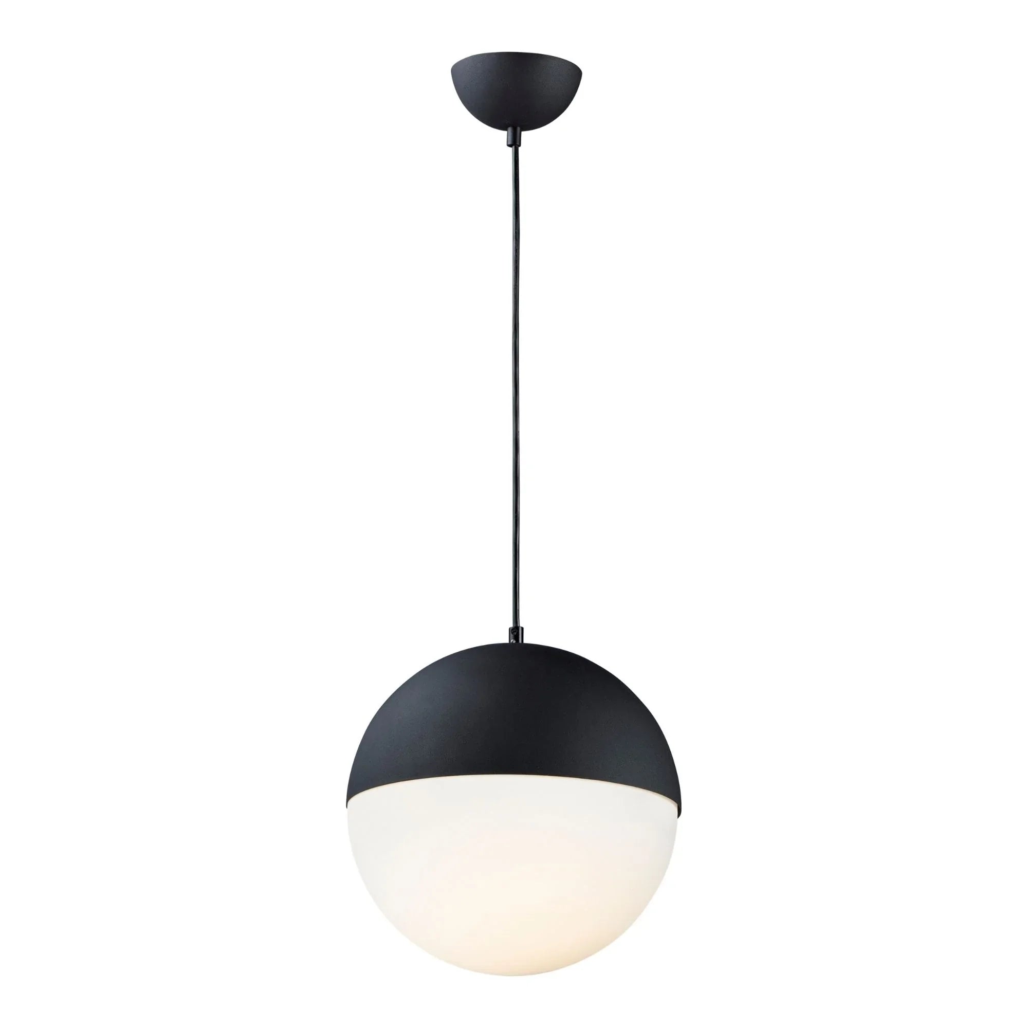 ET2 Lighting - Half Moon 12" Large LED Pendant, Black Finish | Bees Lighting