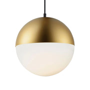 ET2 Lighting - Half Moon 12" Large LED Pendant, Metallic Gold Finish | Bees Lighting