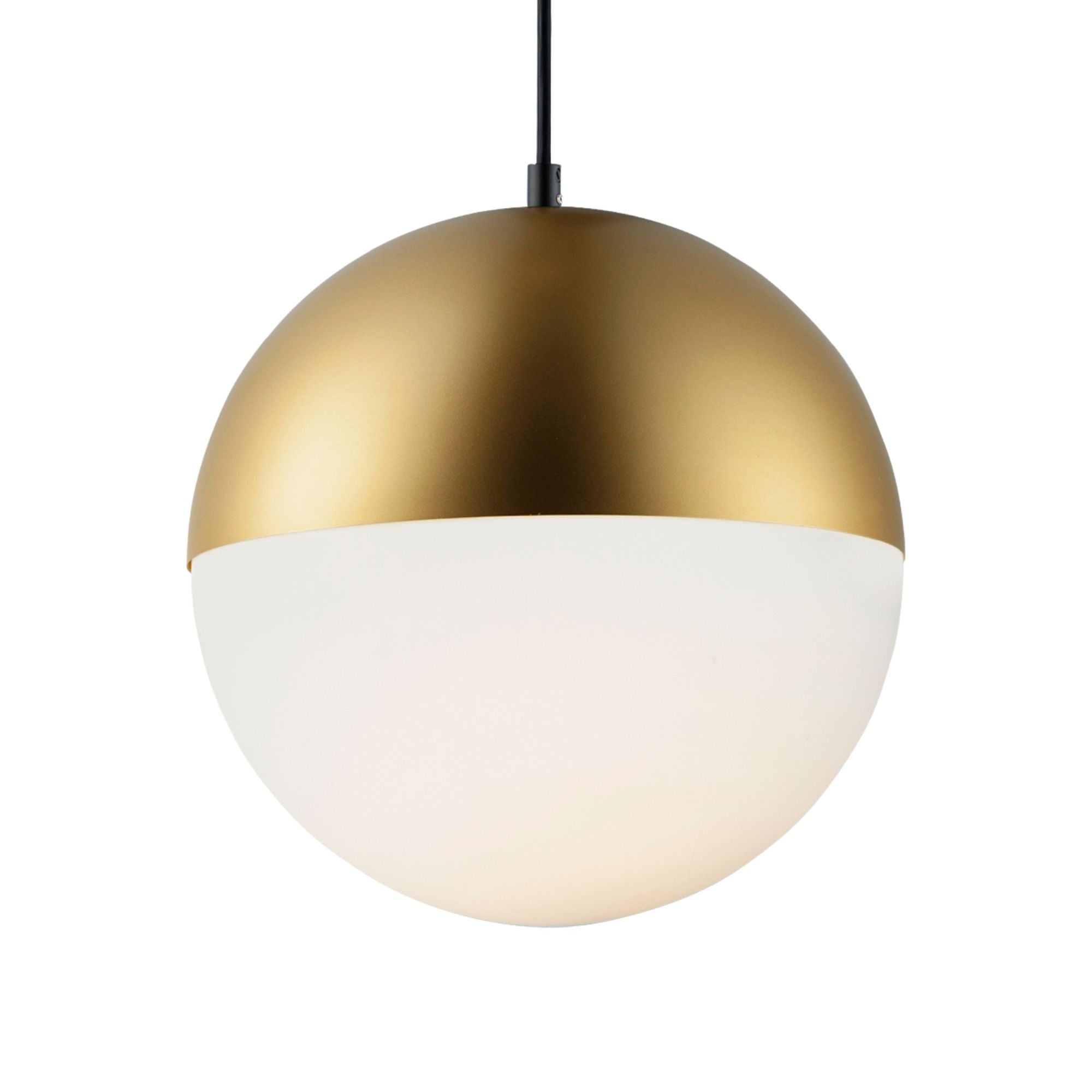 Half Moon 12" Large LED Pendant, Metallic Gold Finish