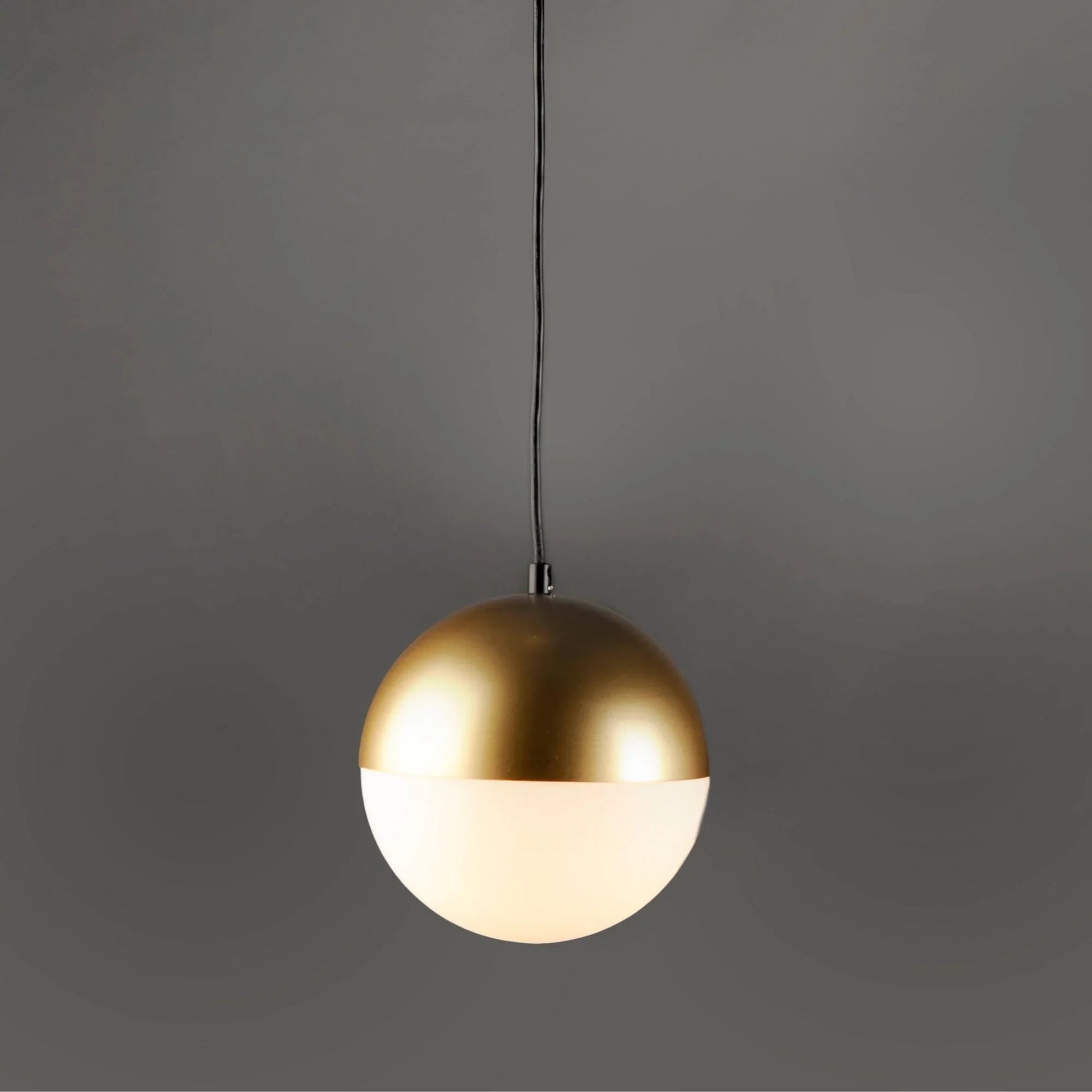 ET2 Lighting - Half Moon 12" Large LED Pendant, Metallic Gold Finish | Bees Lighting