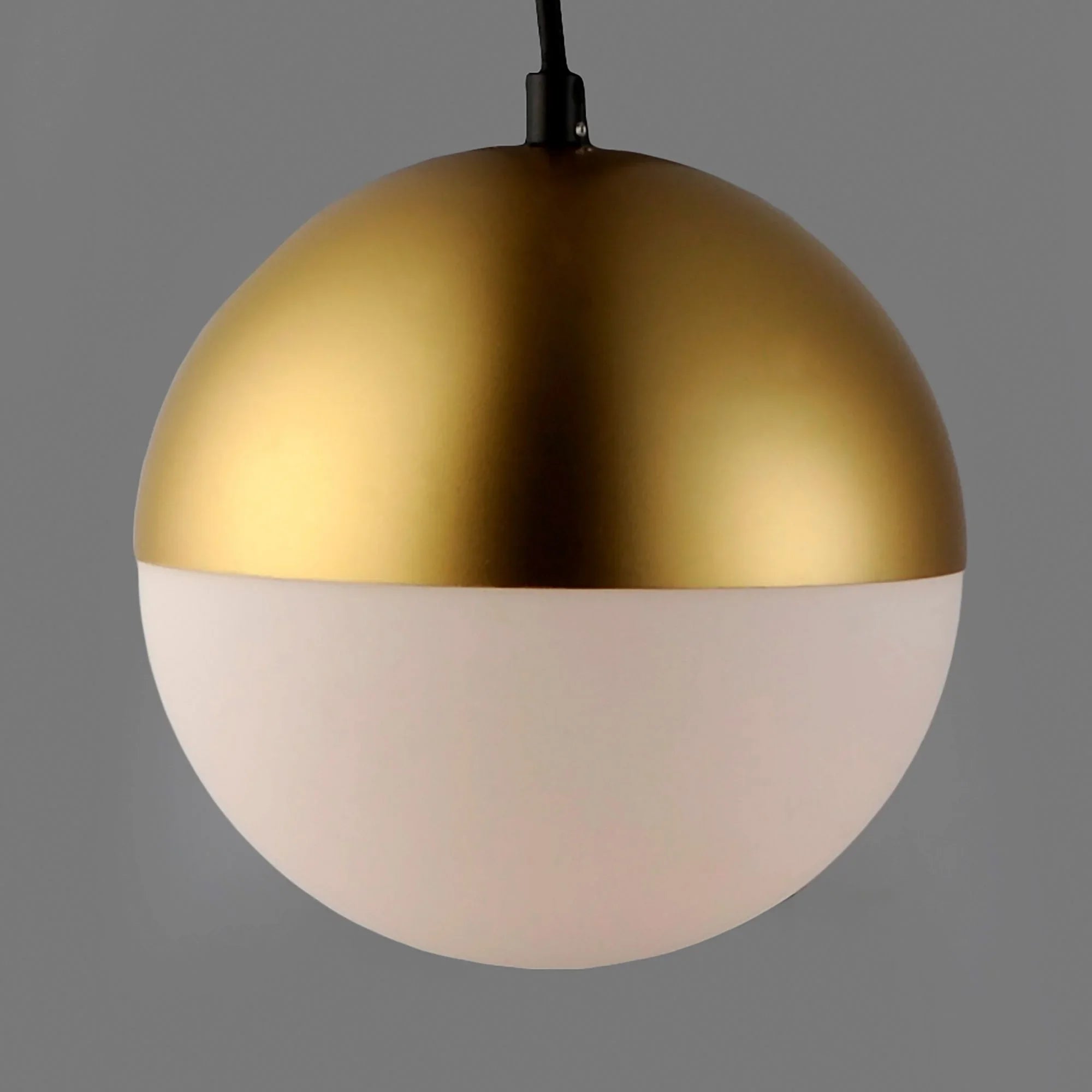 ET2 Lighting - Half Moon 12" Large LED Pendant, Metallic Gold Finish | Bees Lighting