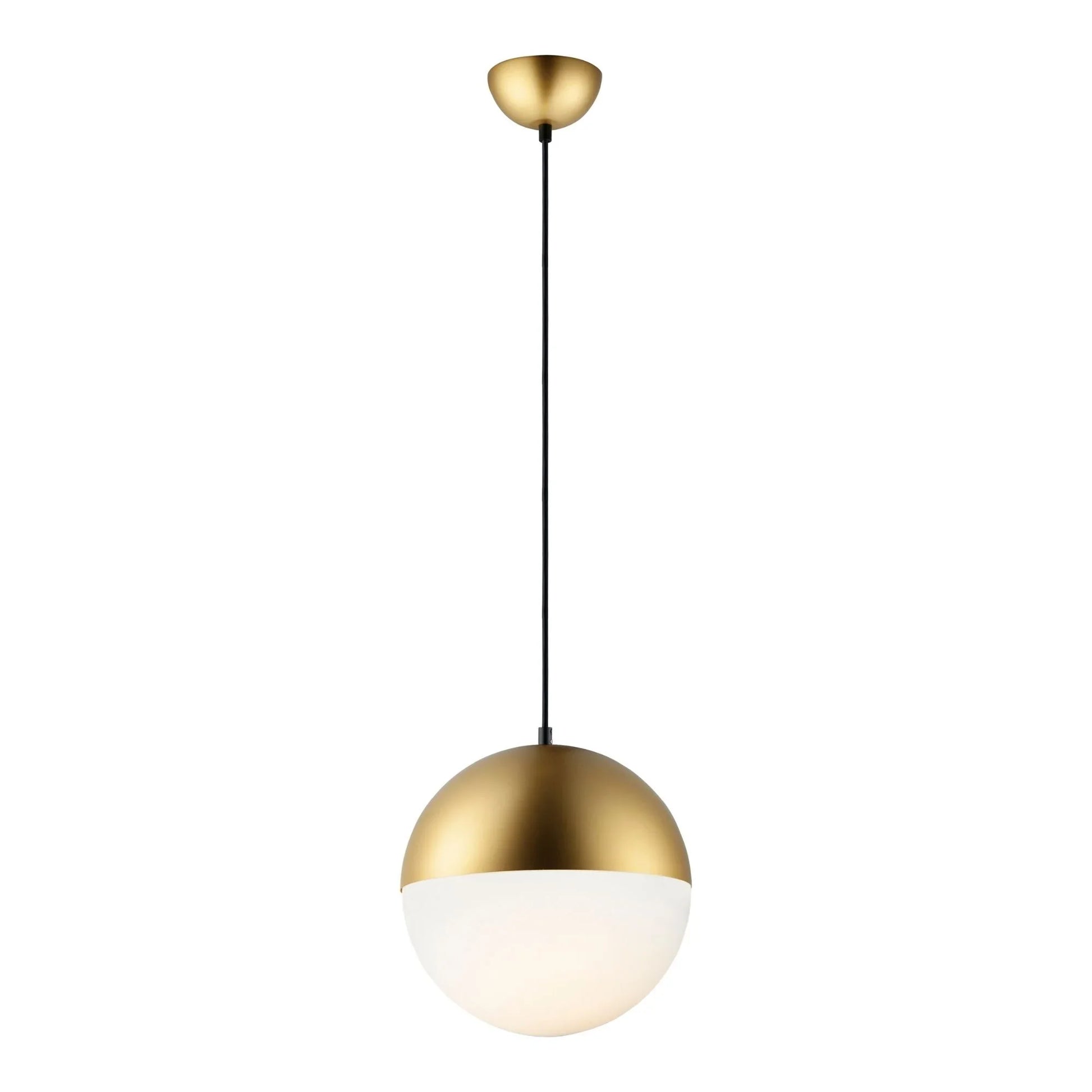 ET2 Lighting - Half Moon 12" Large LED Pendant, Metallic Gold Finish | Bees Lighting