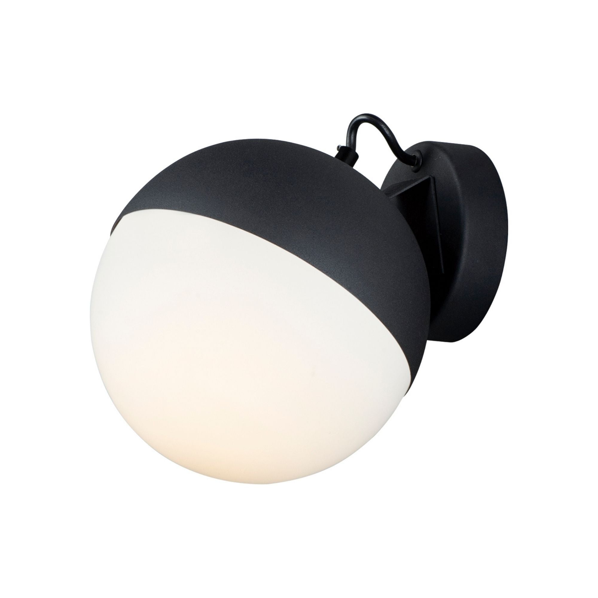 Half Moon 8" LED Wall Sconce, Black Finish