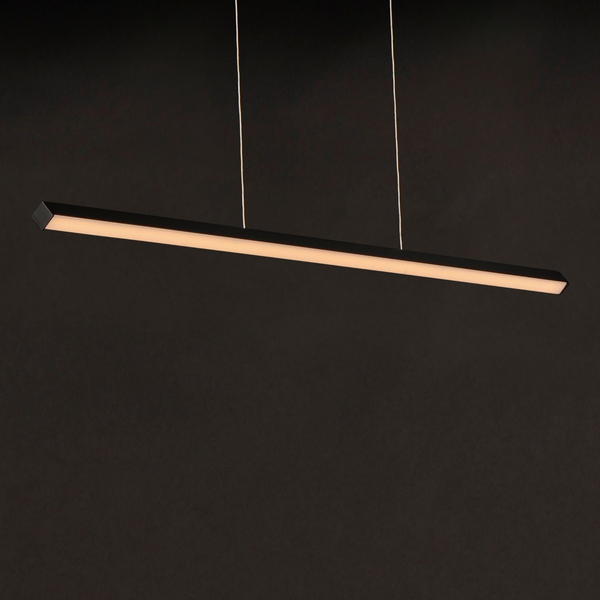 Hover 48" LED Linear Pendant, Black Finish