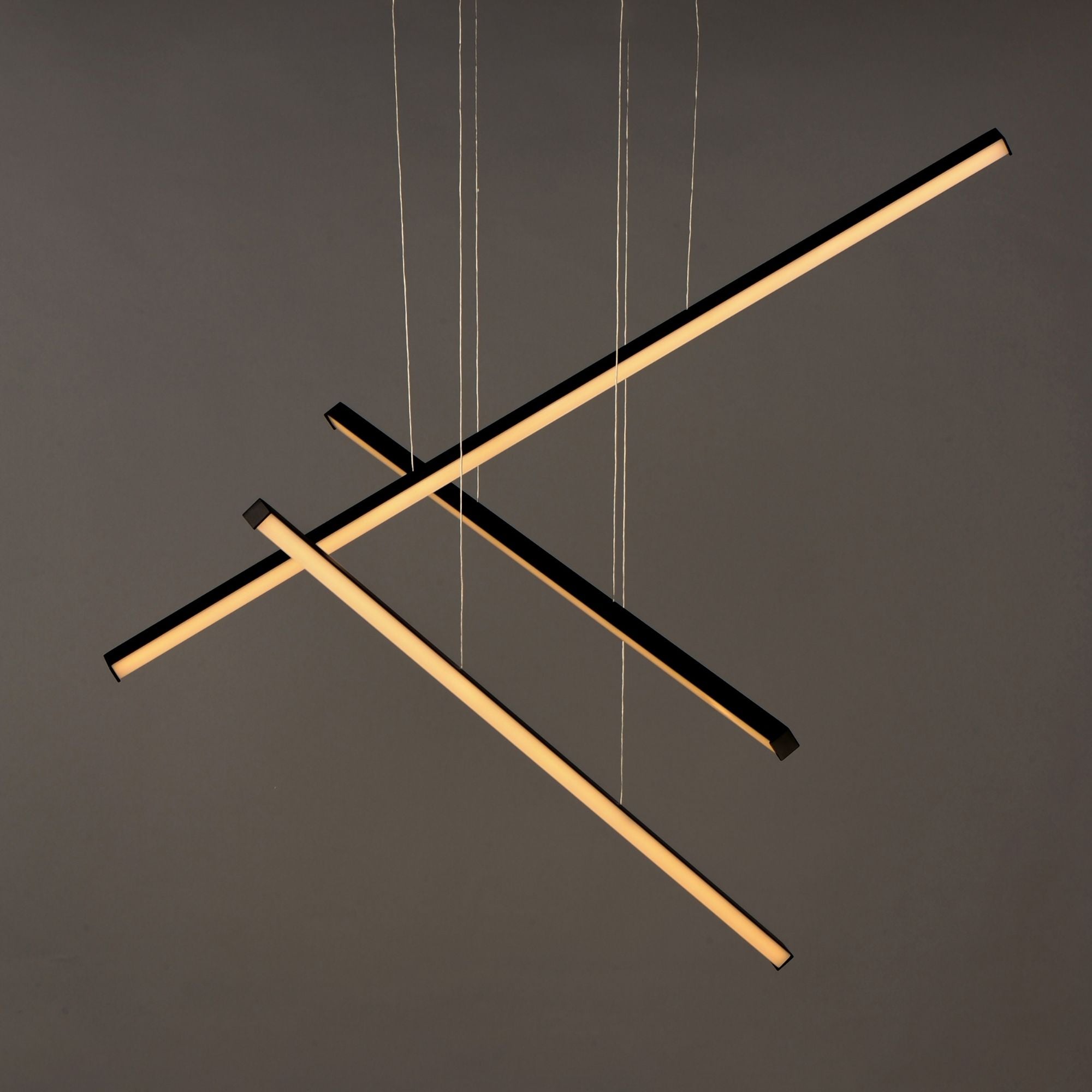 Hover 48" 3-Light LED Pendant, Black Finish