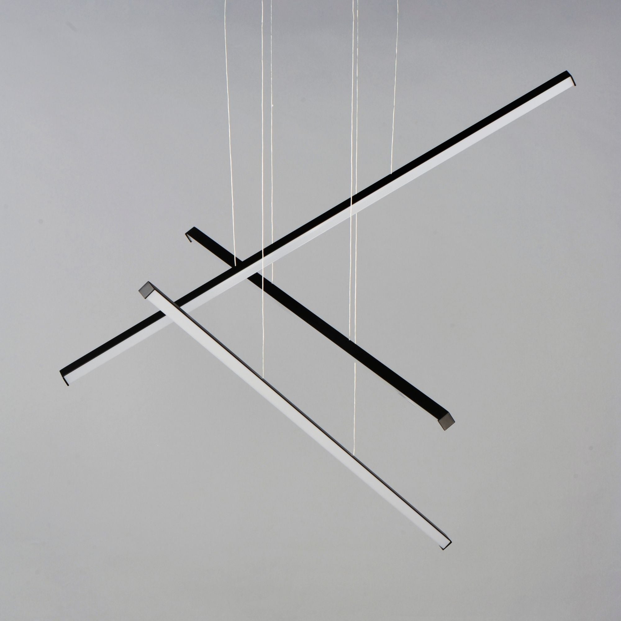 Hover 48" 3-Light LED Pendant, Black Finish