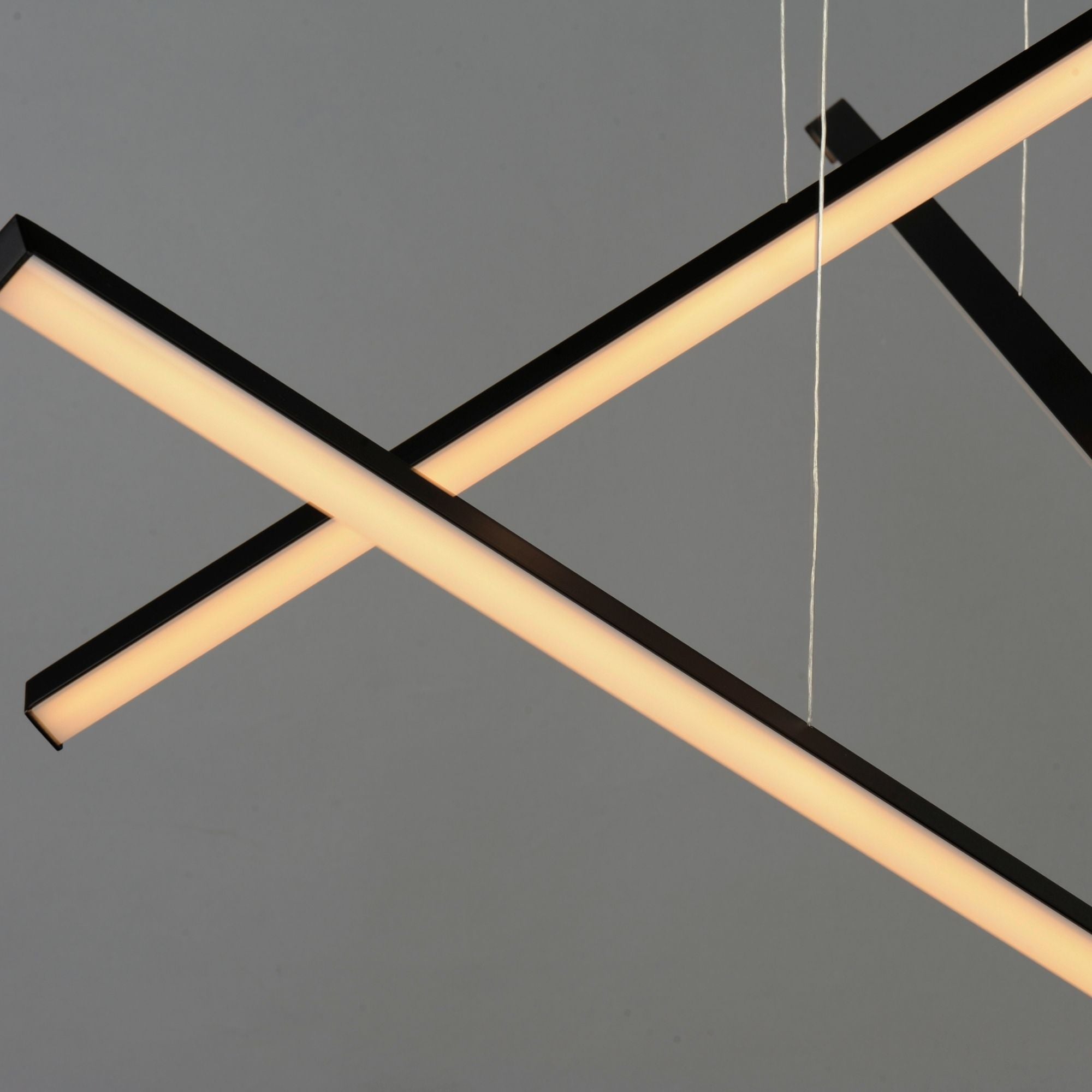 Hover 48" 3-Light LED Pendant, Black Finish