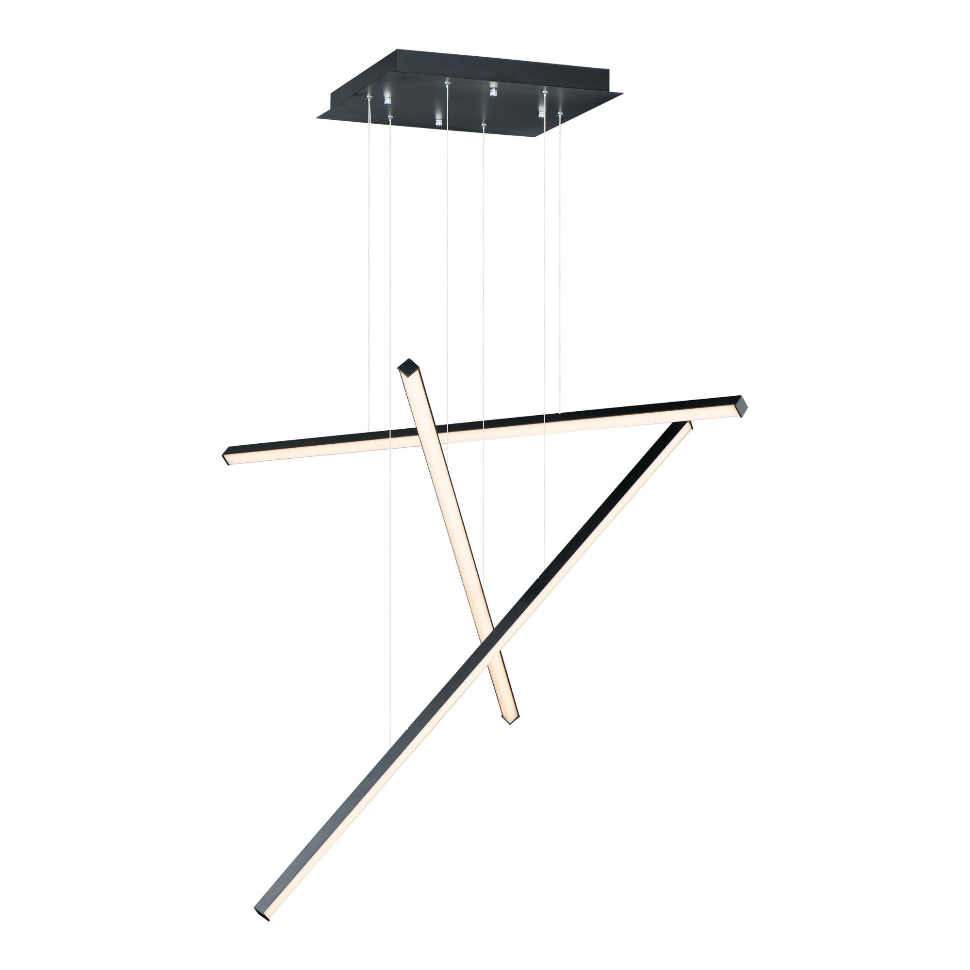 Hover 48" 3-Light LED Pendant, Black Finish
