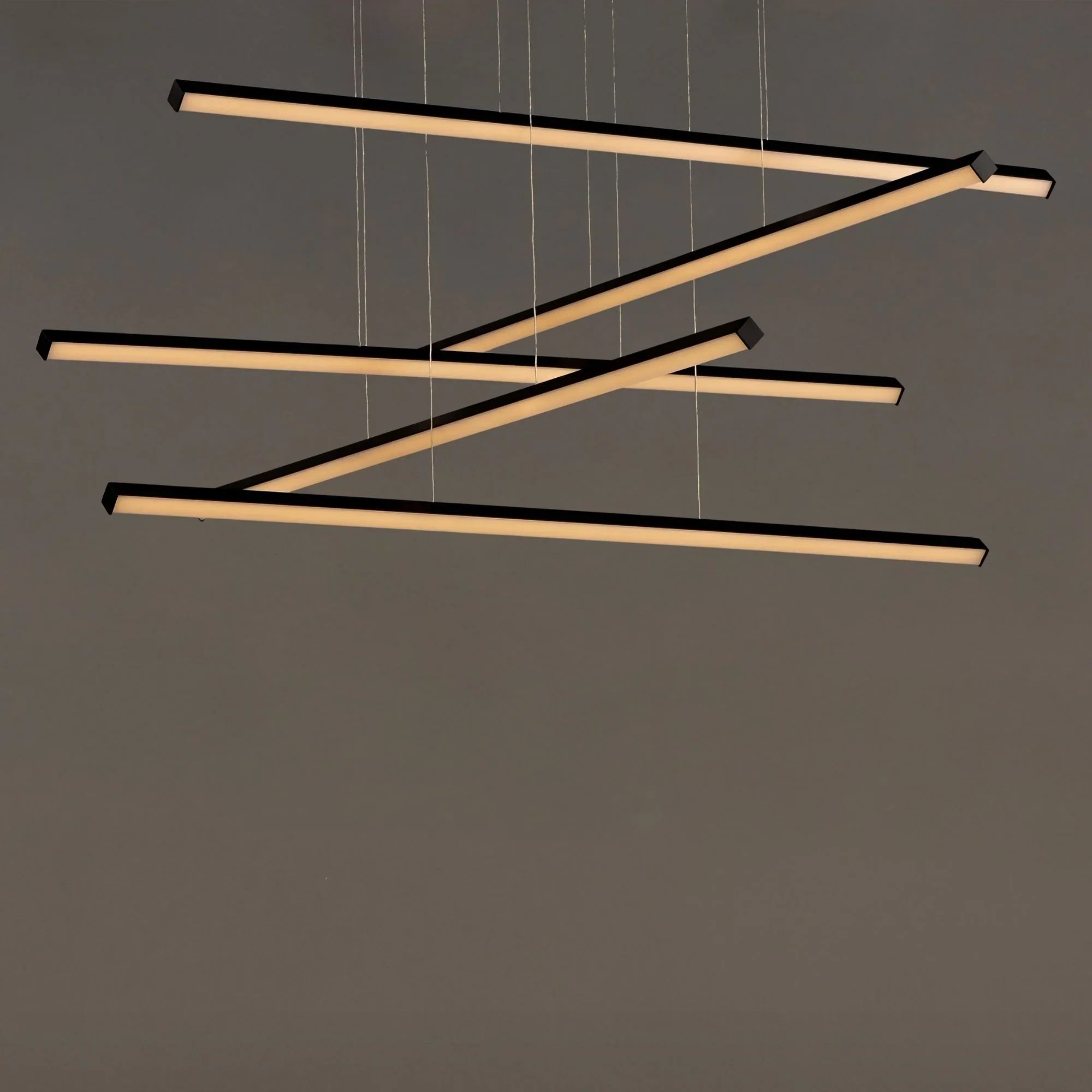 ET2 Lighting - Hover 48" 5-Light LED Pendant, Black Finish | Bees Lighting