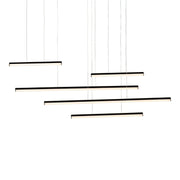 ET2 Lighting - Hover 61" 5-Light LED Linear Pendant, Black Finish | Bees Lighting