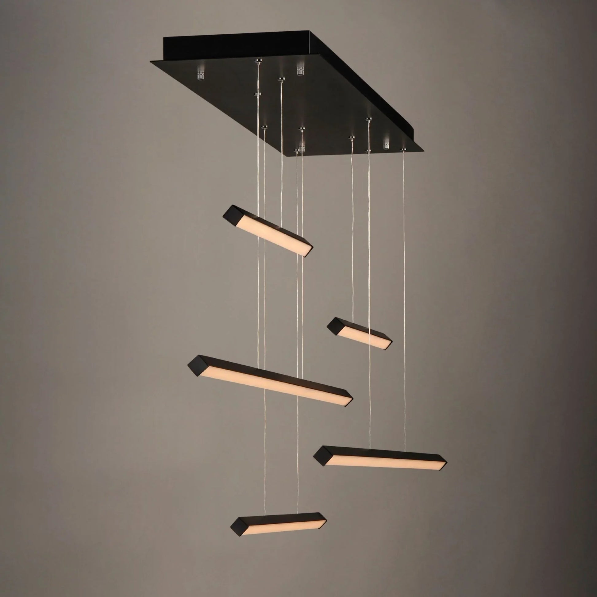 ET2 Lighting - Hover 61" 5-Light LED Linear Pendant, Black Finish | Bees Lighting