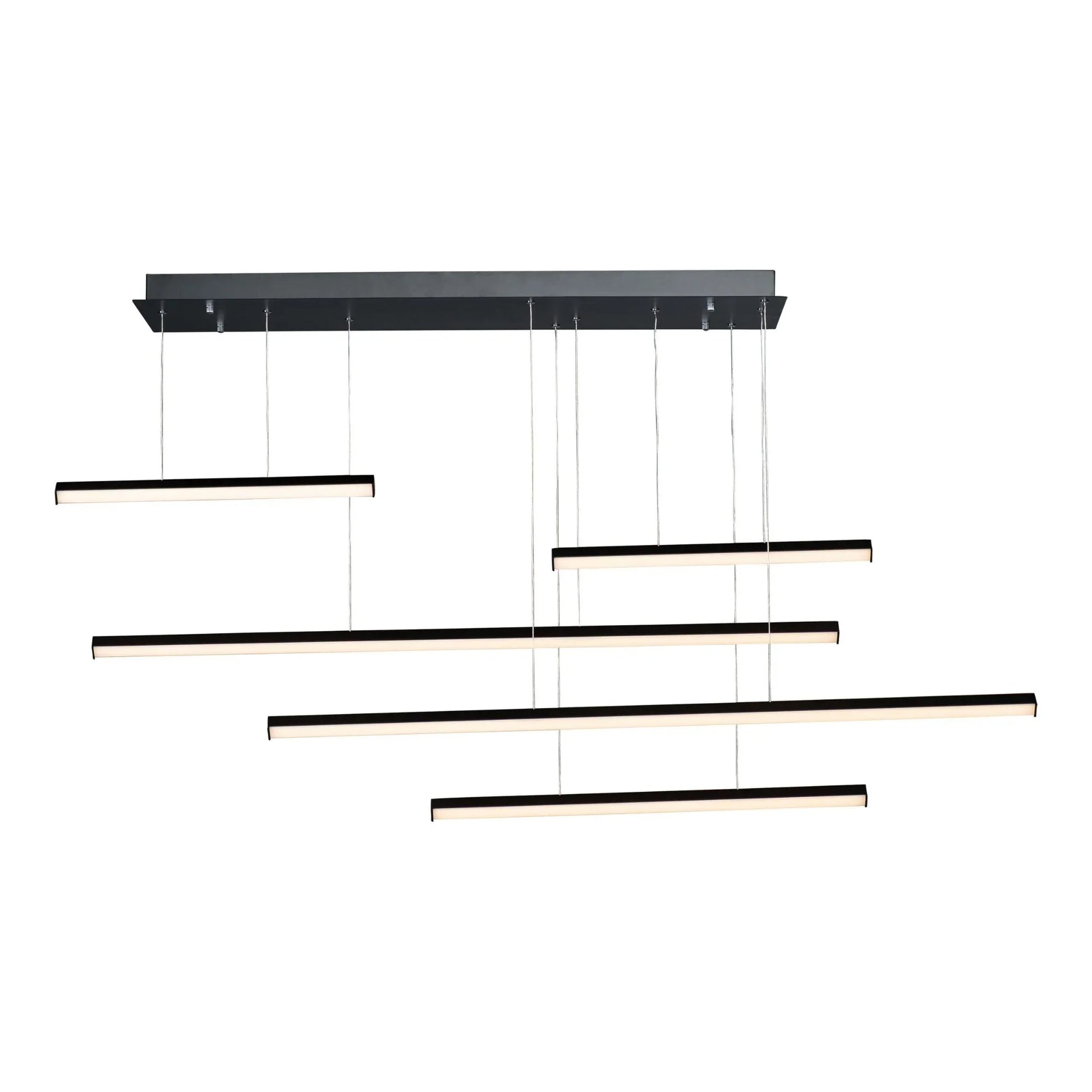 ET2 Lighting - Hover 61" 5-Light LED Linear Pendant, Black Finish | Bees Lighting