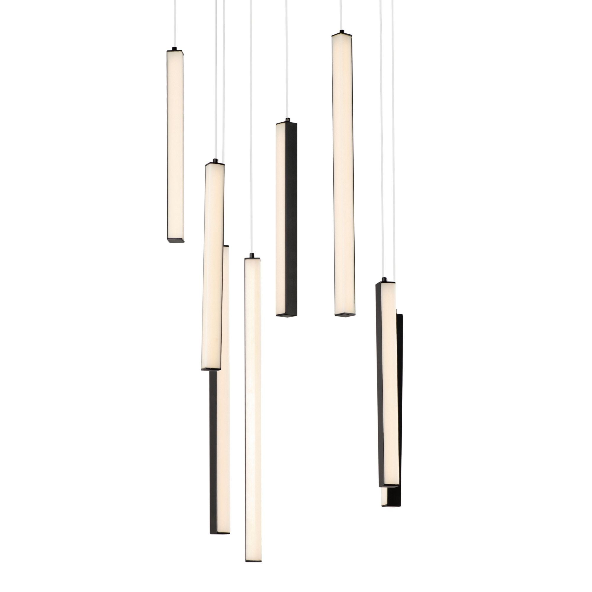 Hover 18" 8-Light LED Pendant, Black Finish