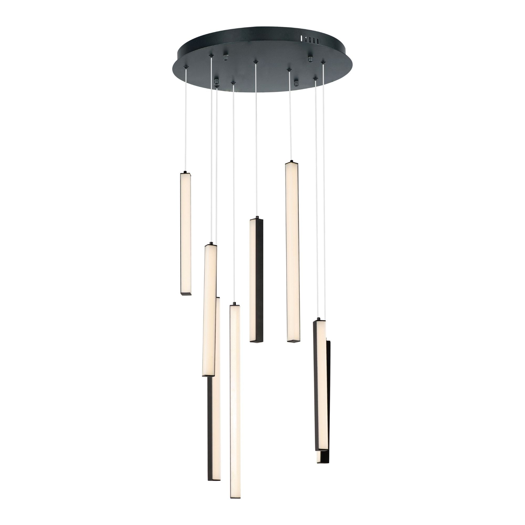 Hover 18" 8-Light LED Pendant, Black Finish