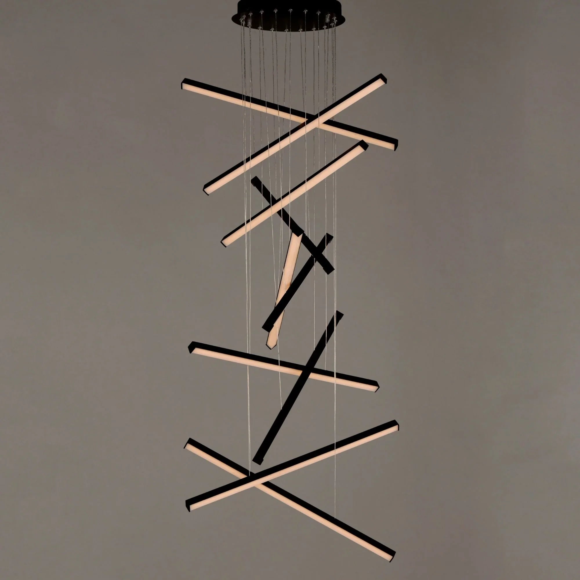 ET2 Lighting - Hover 28" 10-Light LED Pendant, Black Finish | Bees Lighting