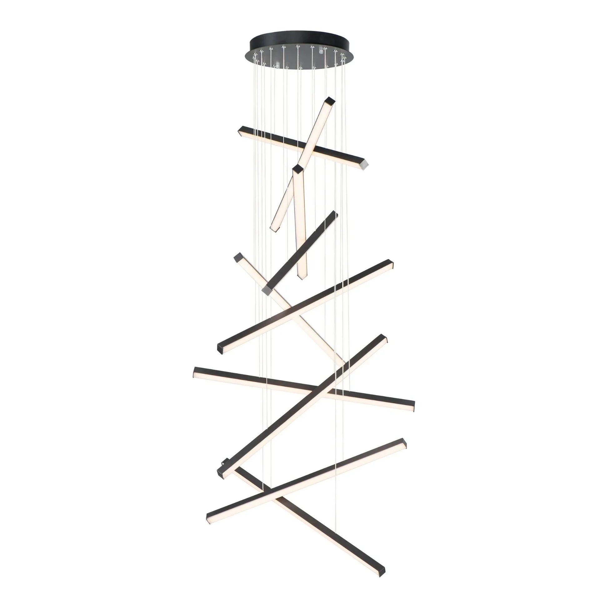 ET2 Lighting - Hover 28" 10-Light LED Pendant, Black Finish | Bees Lighting