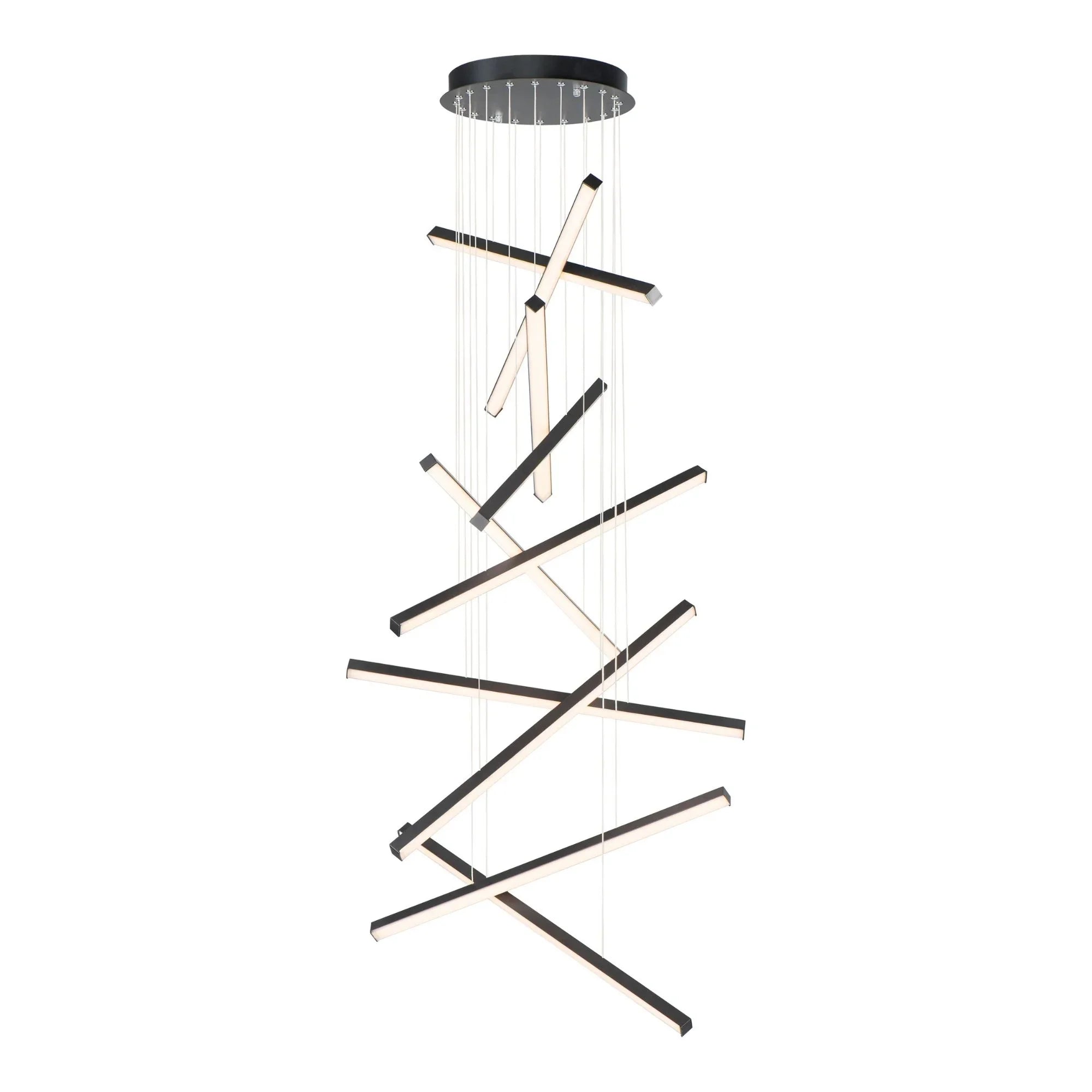 ET2 Lighting - Hover 28" 10-Light LED Pendant, Black Finish | Bees Lighting