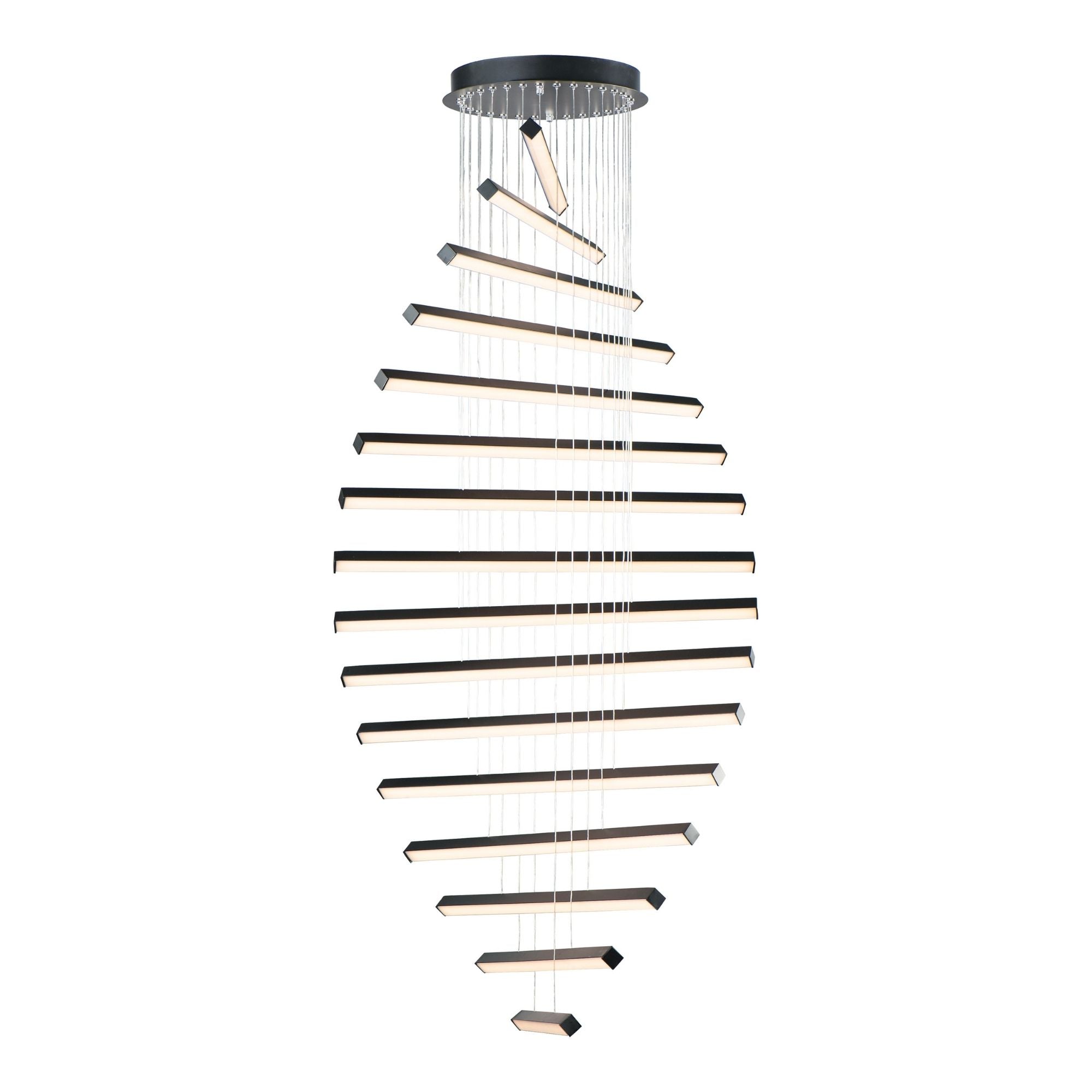 Hover 28" 16-Light LED Pendant, Black Finish