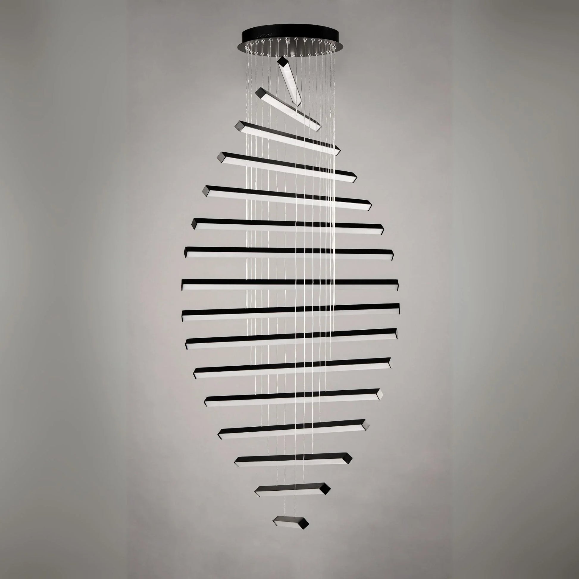 ET2 Lighting - Hover 28" 16-Light LED Pendant, Black Finish | Bees Lighting