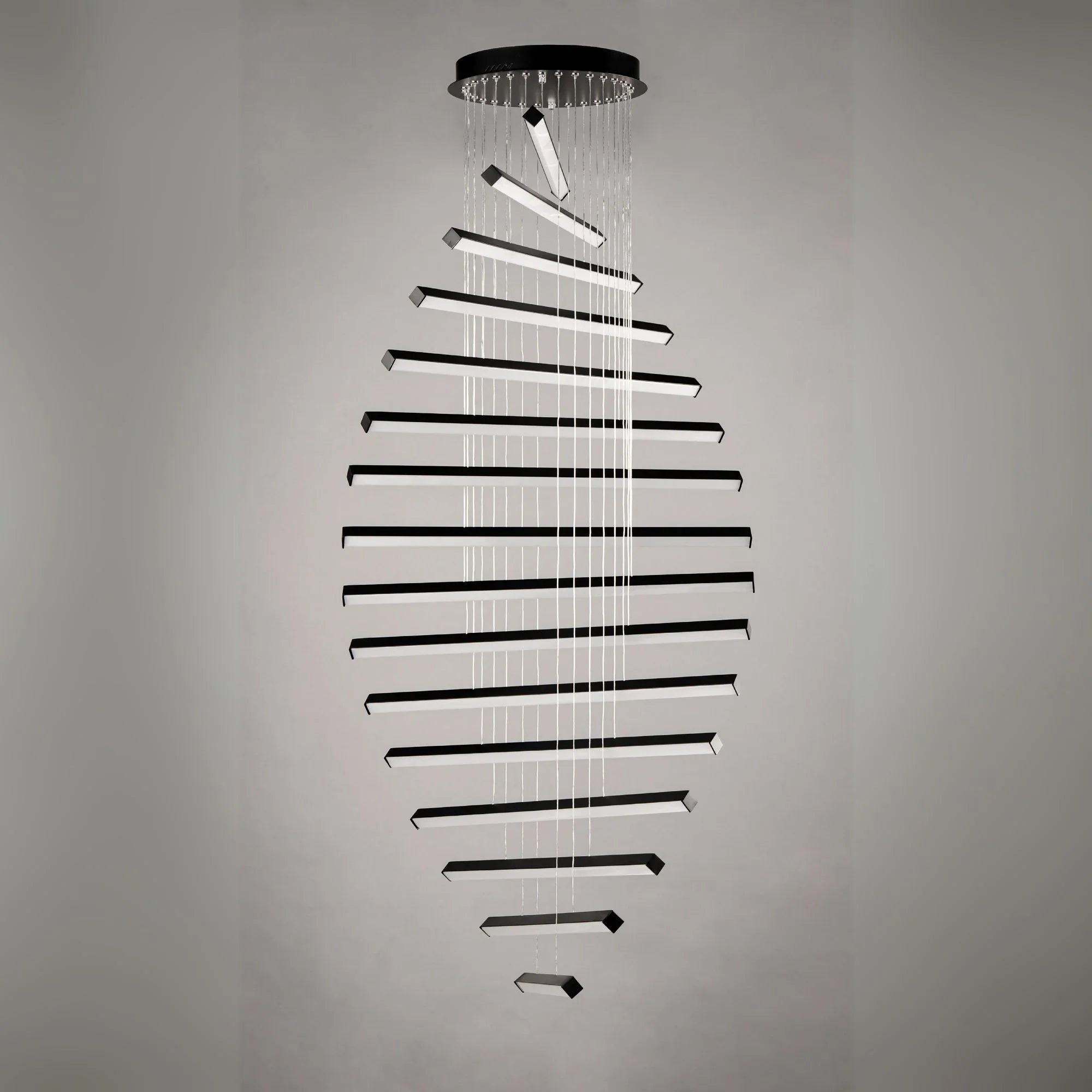 ET2 Lighting - Hover 28" 16-Light LED Pendant, Black Finish | Bees Lighting