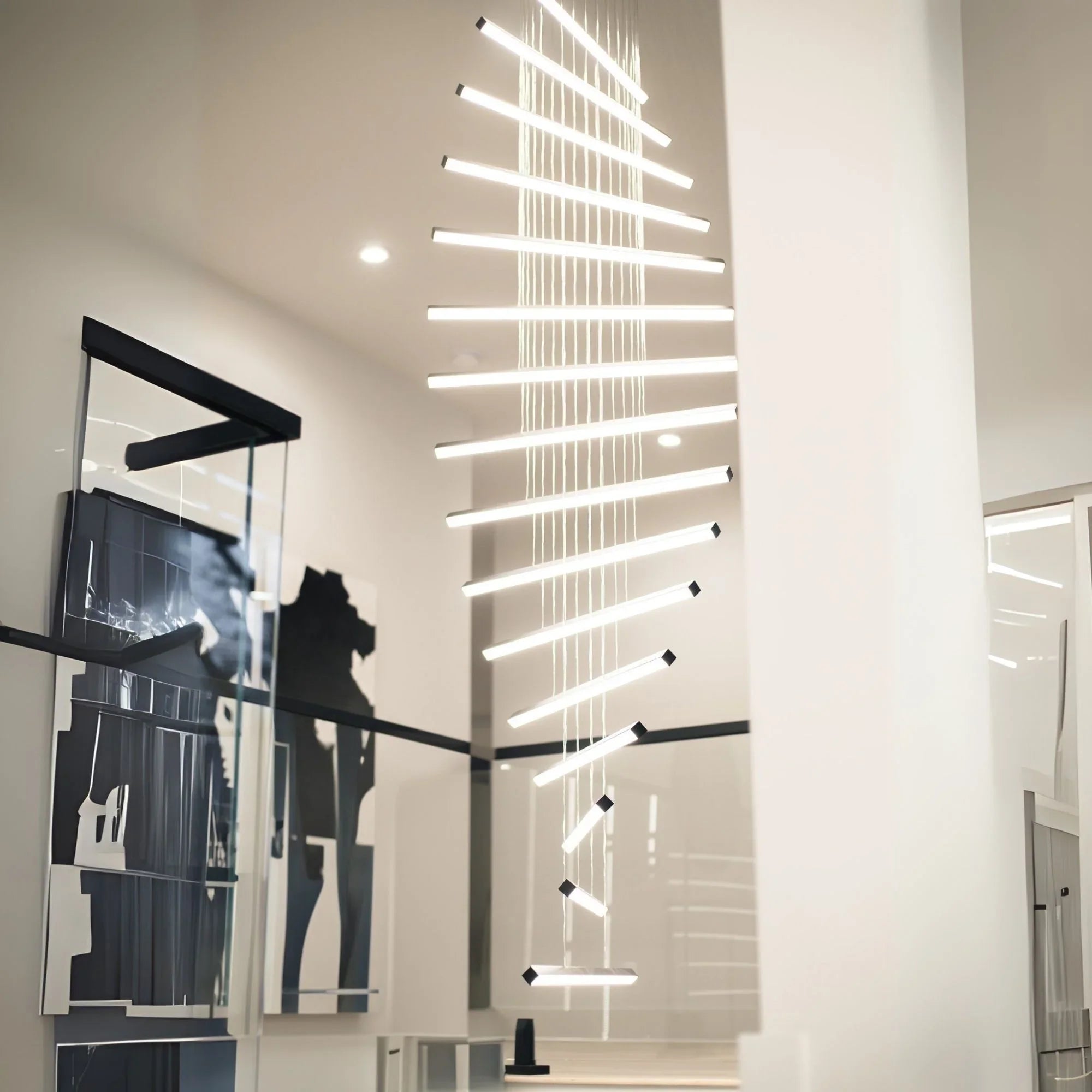 ET2 Lighting - Hover 28" 16-Light LED Pendant, Black Finish | Bees Lighting