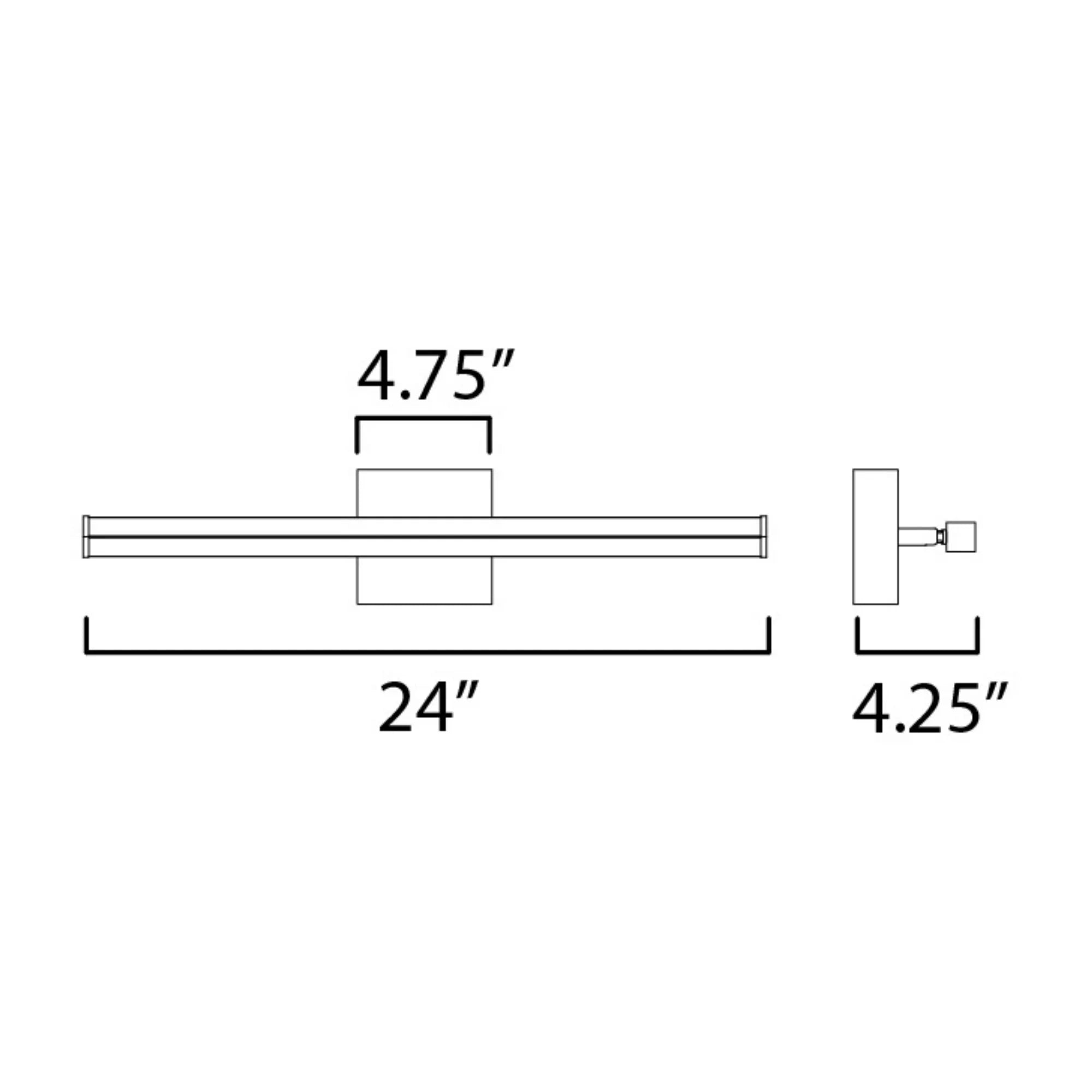 ET2 Lighting - Hover 24" LED Picture Light, Black Finish | Bees Lighting