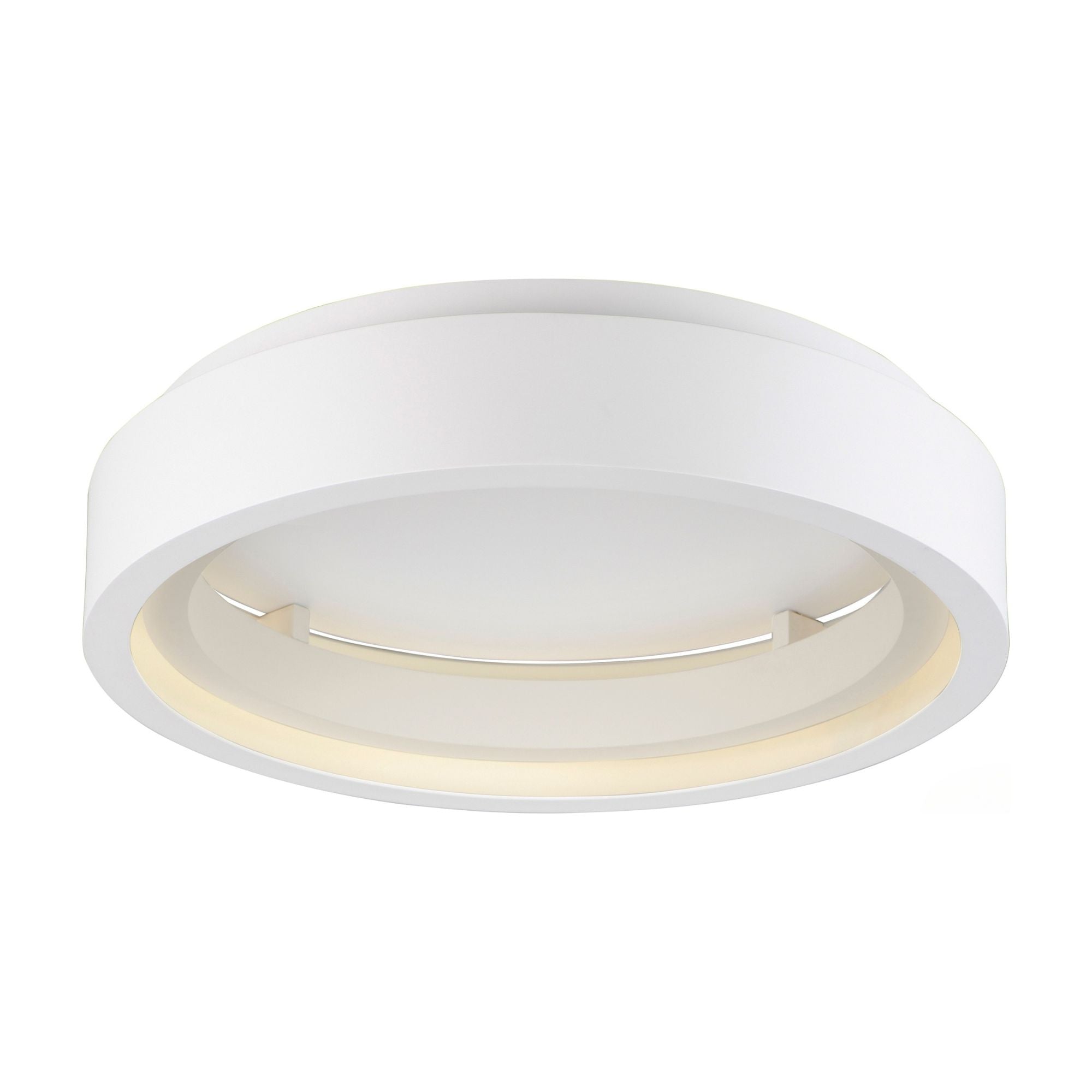 iCorona FoH 24" LED Flush Mount, Matte White Finish