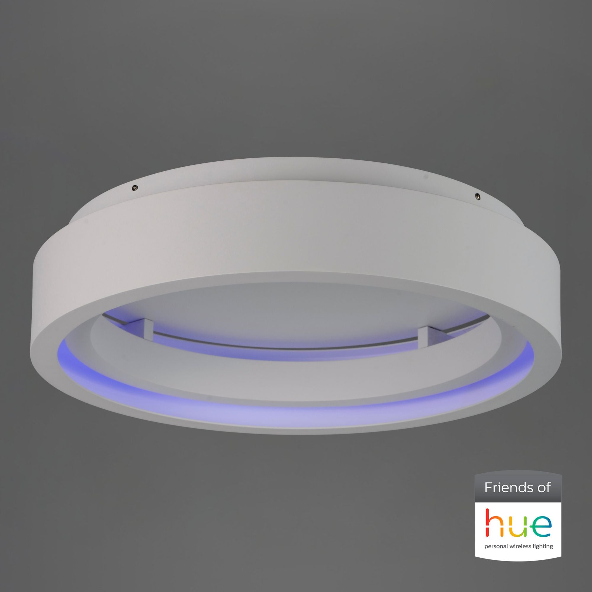 iCorona FoH 24" LED Flush Mount, Matte White Finish