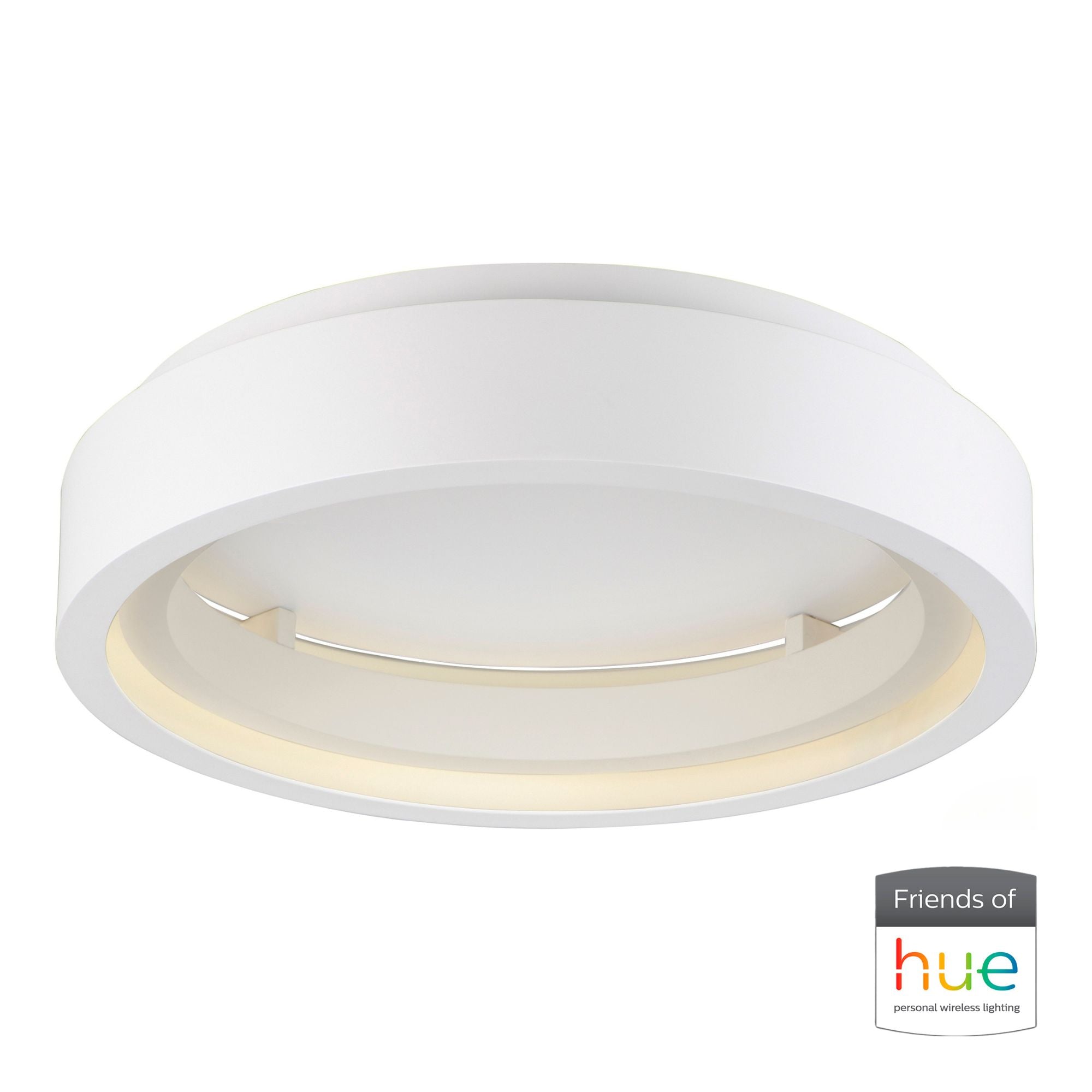 iCorona FoH 24" LED Flush Mount, Matte White Finish